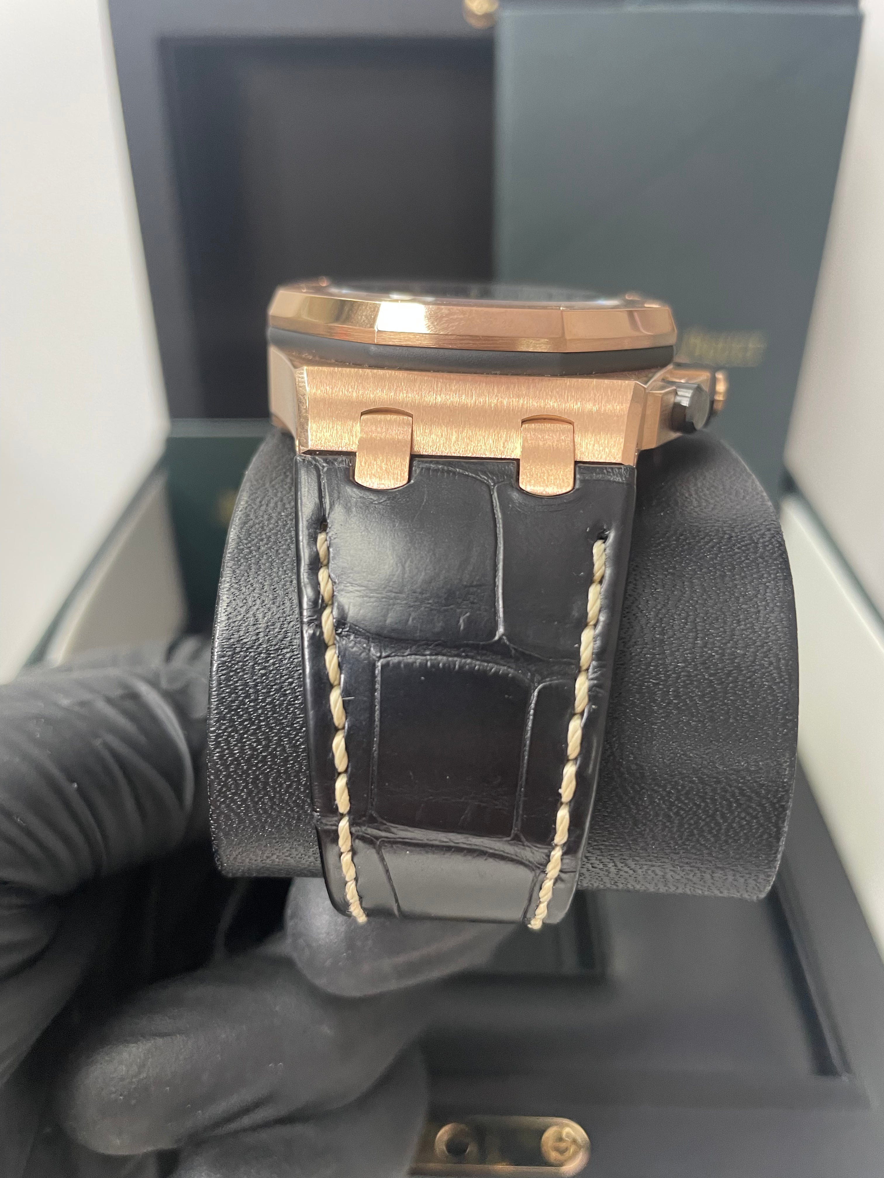Audemars Piguet Royal Oak Offshore Selfwinding Chronograph Men's Watch - 18K Rose Gold Case, Black Dial with Rose Gold Subdials, Ceramic Bezel (Ref#26470OR.OO.A002CR.02) - Luxury Sports Watch for Business, Events & Collectors