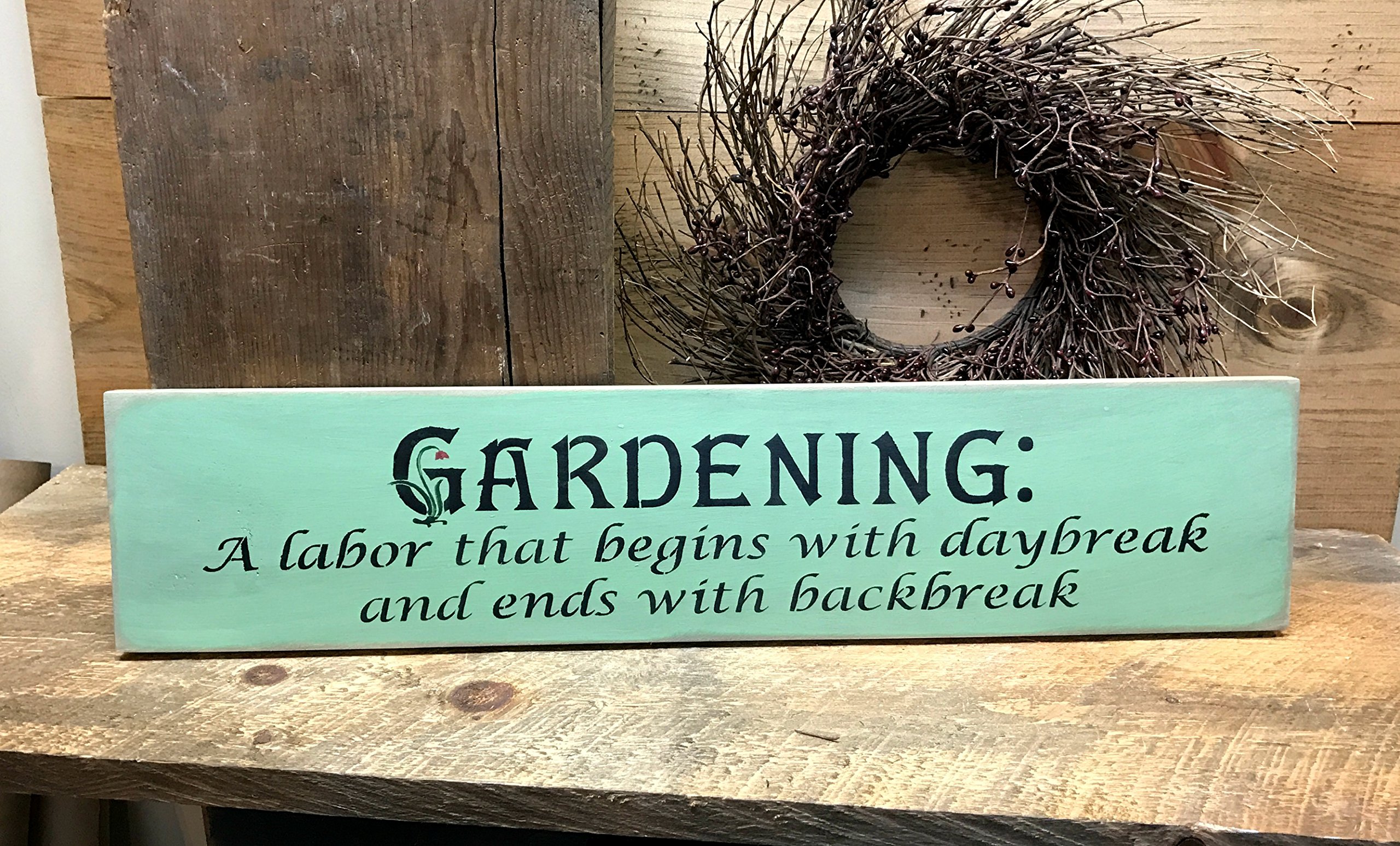 Rustic Wooden Garden Sign - Handcrafted Outdoor Decor for Yard, Patio & Farmhouse - Perfect for Home Garden, Backyard & Landscaping