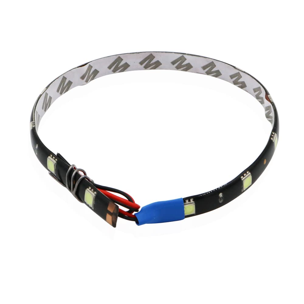 YSY 30CM 5050 12 SMD Flexible LED Strip Lights - Waterproof Car Underbody Lights for Motorcycles, Boats, Interior & Exterior Decor with 3M Tape (DC-12V, Ice Blue, Pack of 8) - Perfect for Vehicle Customization, Home Accent Lighting & Marine Applications