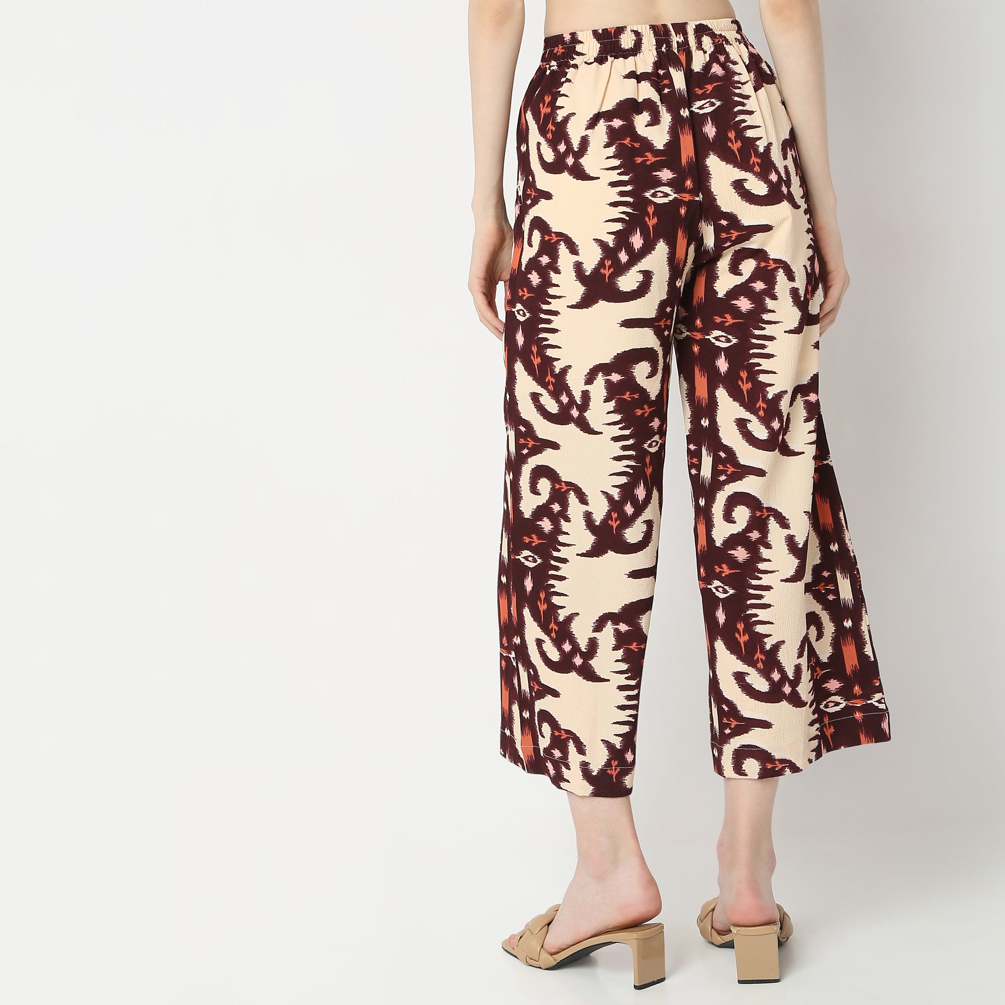 Flare Fit Ankle Length Culottes for Women - High Waisted Wide Leg Pants for Office, Casual & Travel Outfits