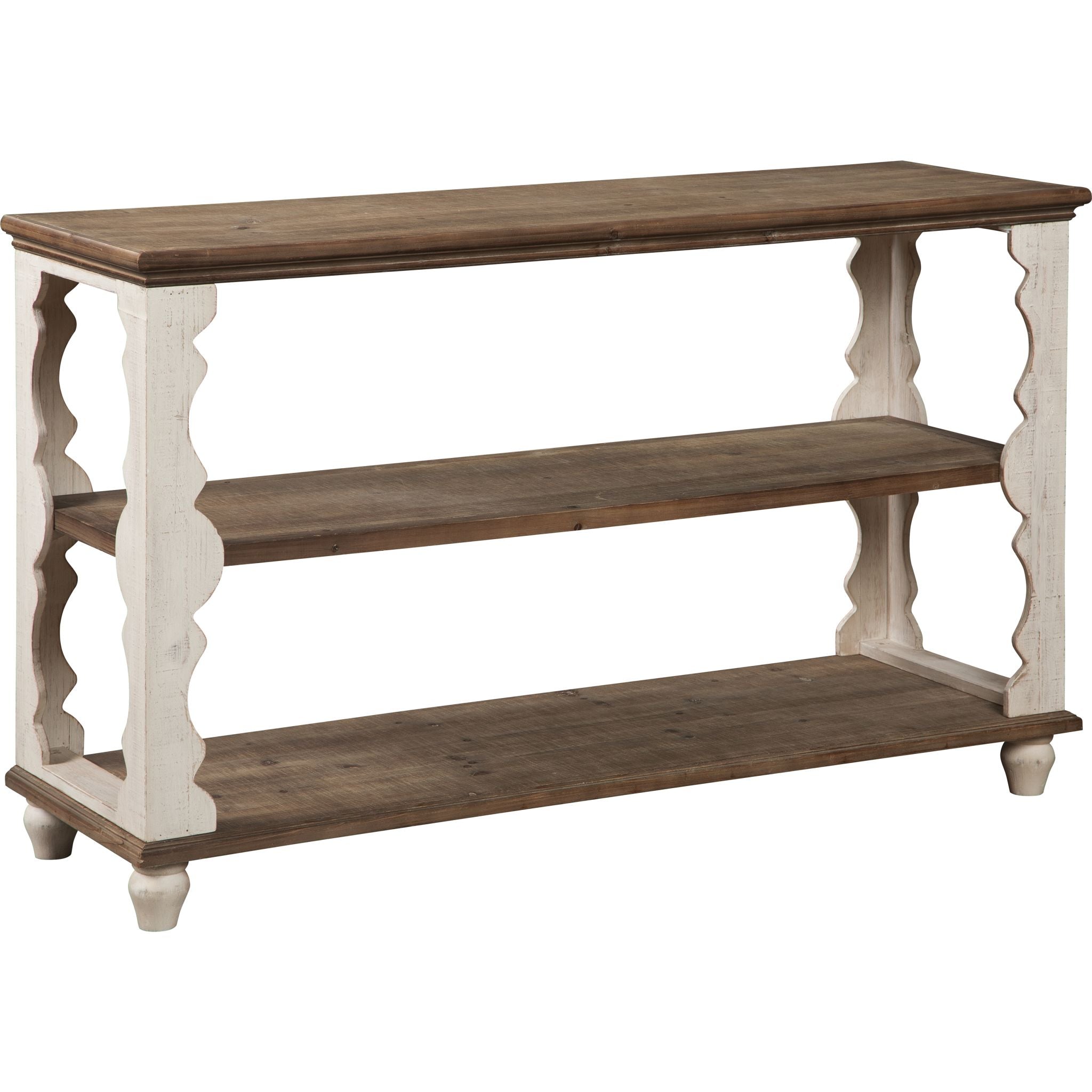 Alwyndale Accent Table - Antique White & Brown Finish - Perfect for Living Room, Bedroom, or Entryway Decor