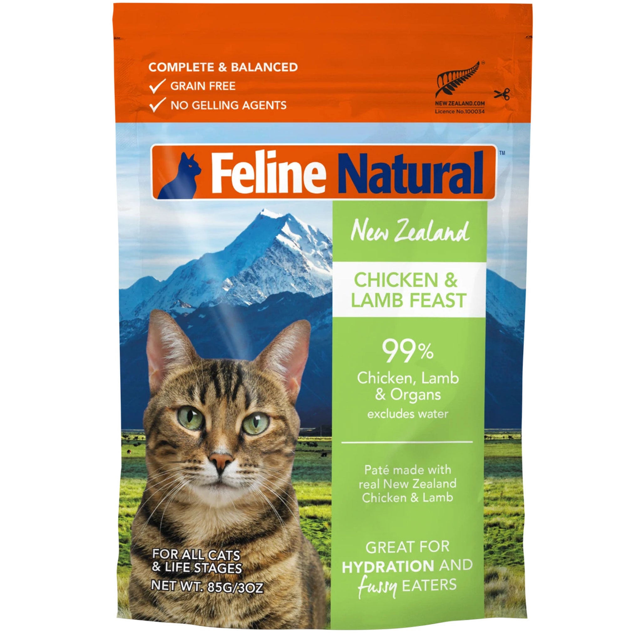 Feline Natural Grain-Free Wet Cat Food Pouch Variety Pack - High Protein, Healthy Ingredients for Indoor & Outdoor Cats - Perfect for Mealtime, Travel & On-the-Go Feeding