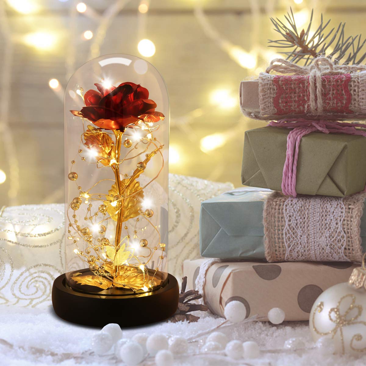 Romantic Valentine's Day Gifts for Her - Birthday & Wedding Presents for Women - Enchanted Beauty and The Beast Rose Gift for Wife, Mom, Girlfriend - Perfect for Anniversaries, Thanksgiving & Special Occasions
