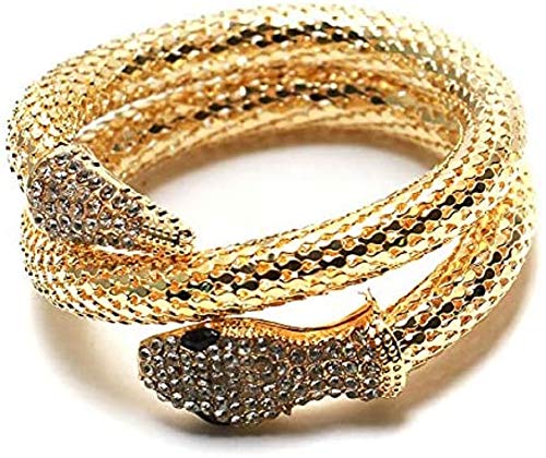 Snake Choker Necklace for Women - Halloween Costume Jewelry | Silver & Gold Retro Style for Parties