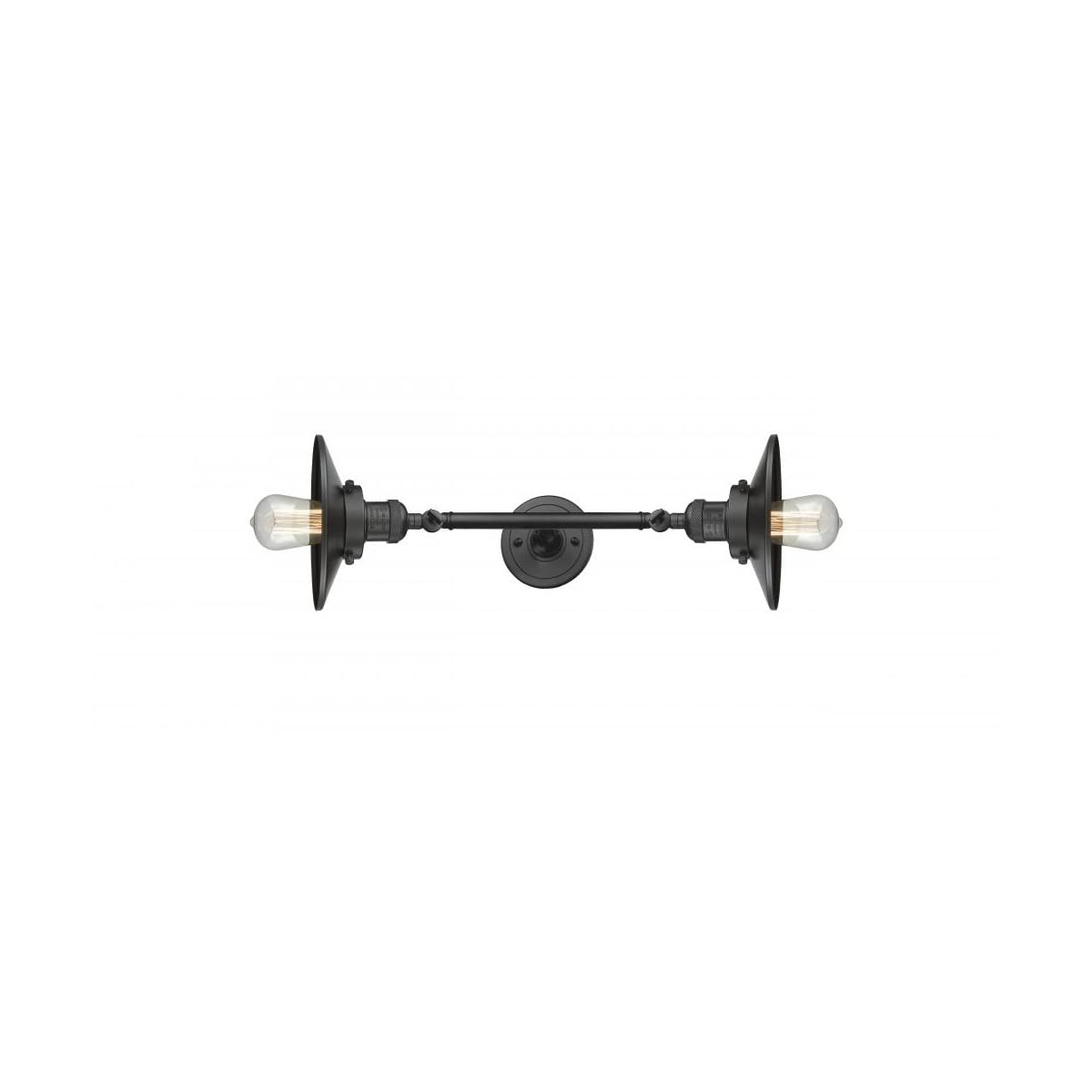 Innovations 208L-OB-M5 2-Light Vertical Bathroom Vanity Lighting Fixture in Oil Rubbed Bronze Finish - Perfect for Modern Bathroom, Powder Room, and Master Suite Decor