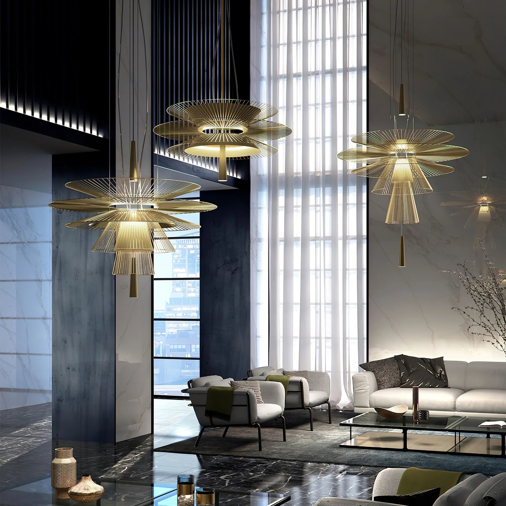 Wind Valley Chandelier - Modern Crystal Ceiling Light Fixture for Dining Room, Living Room & Bedroom | Elegant Home Decor Lighting
