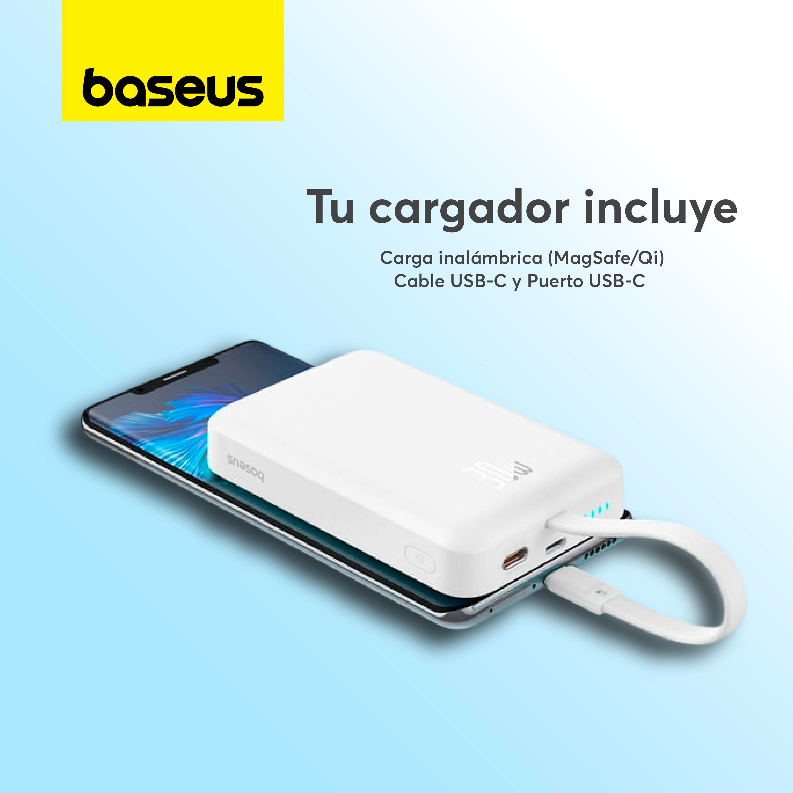 Baseus 10000mAh Magnetic Wireless Power Bank with 30W Fast Charging & Type-C Port - Perfect for iPhone, Android & AirPods Charging On-The-Go