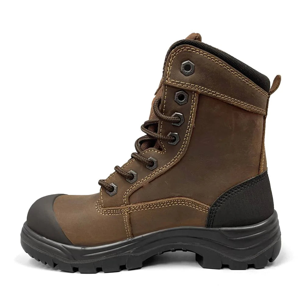 Tiger Safety 8 Women's Waterproof Steel Toe Work Boots 888C - Durable Non-Slip Safety Shoes for Construction, Warehouse & Outdoor Work