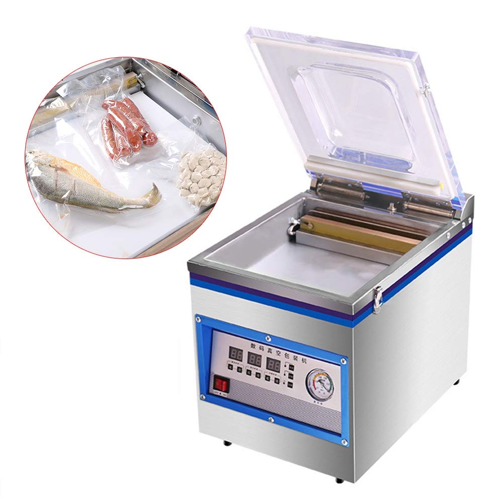 Commercial Vacuum Sealer Machine 110V 360W - Food Chamber Sealer System for Meat, Cheese & Meal Prep | Desktop Food Saver & Storage Packer for Home, Restaurant & Commercial Use