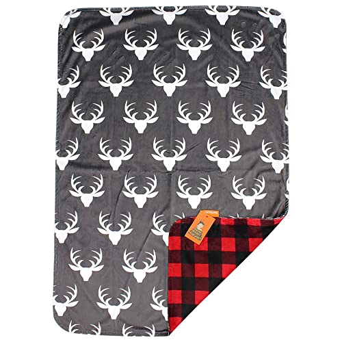 Bb Antlers / Red and Black Buffalo Plaid