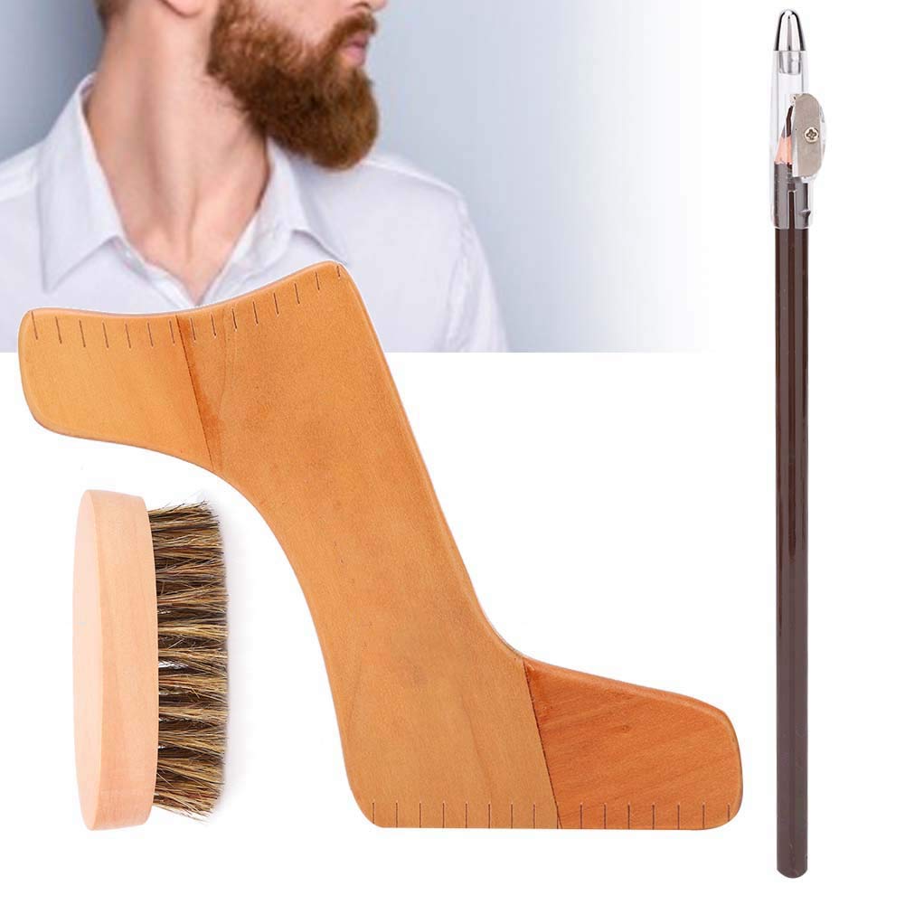 Premium Beard Grooming Kit for Men - Natural Wood Mustache Brush, Beard Comb & Styling Tools Set - Perfect Gift for Dad, Boyfriend, Husband - Ideal for Daily Grooming & Special Occasions