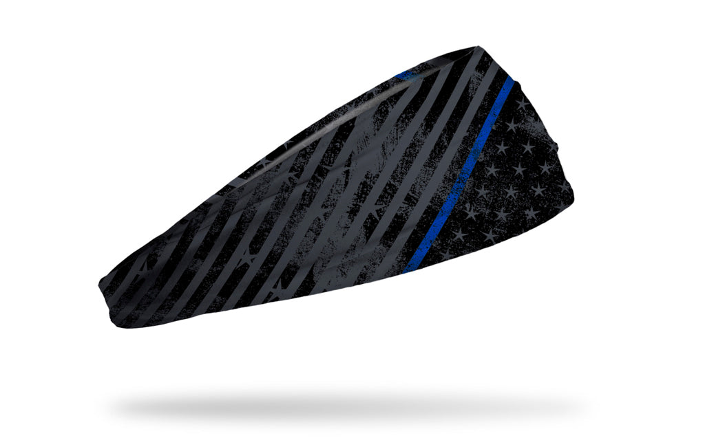 Thin Blue Line Big Bang Lite Headband - Night Watch Headband for Police Officers, Security & First Responders - Comfortable & Adjustable for All-Day Wear