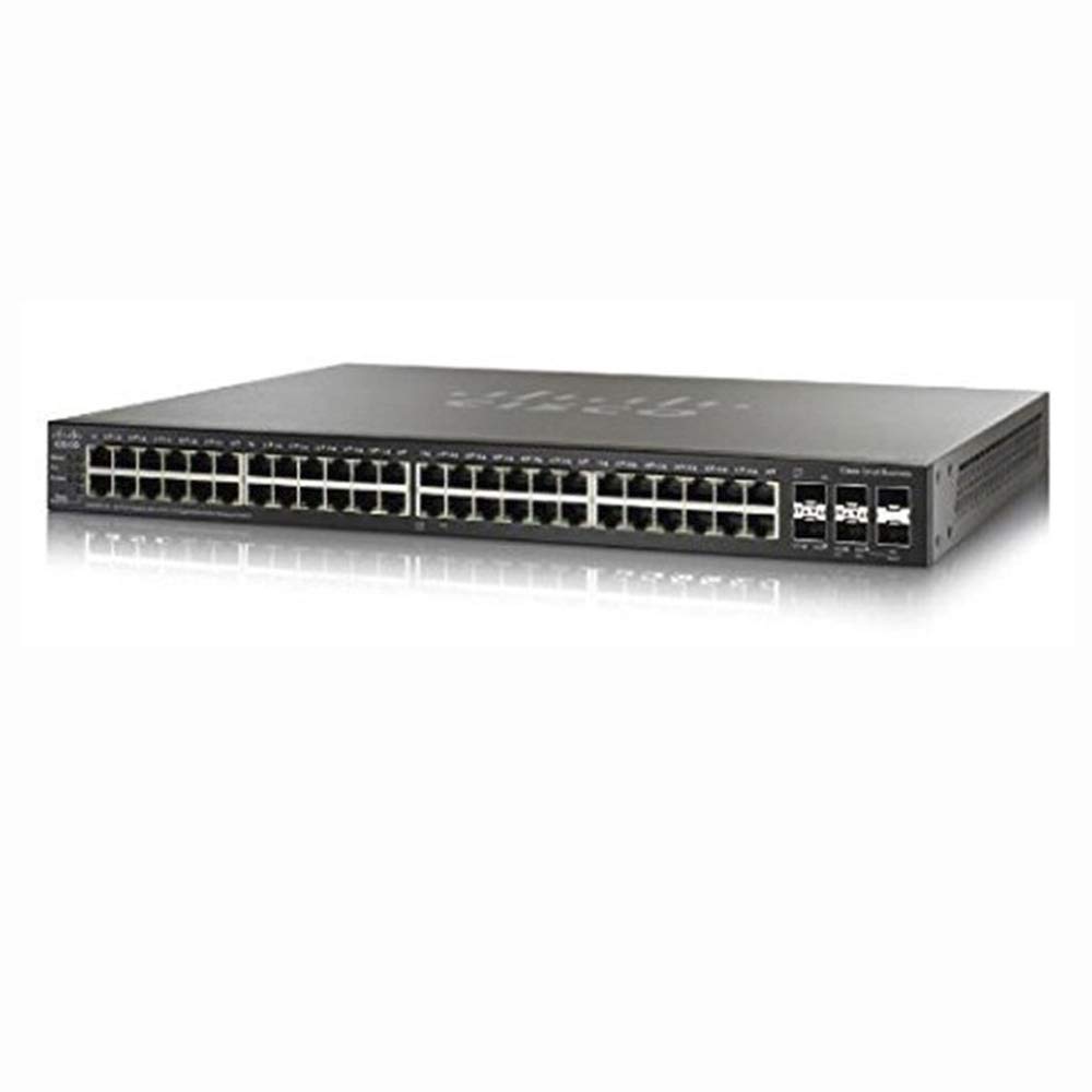 Cisco SG350X-48 48-Port Gigabit Managed Switch with 4 SFP+ 10G Ports - Layer 3 Network Switch for Business, Data Center & Enterprise Networks - High Performance Ethernet Switching Solution