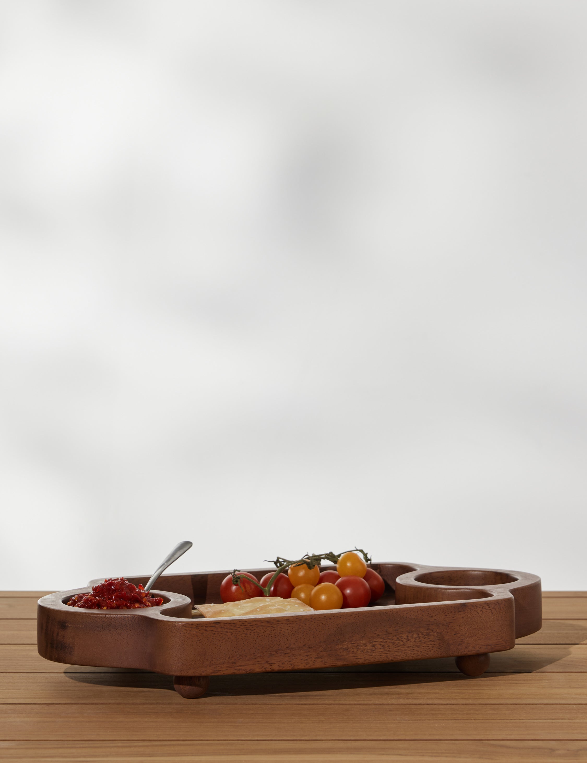 Sarah Sherman Samuel Divided Serving Tray - Stylish Wooden Appetizer Platter for Cheese, Charcuterie & Entertaining - Perfect for Parties, Weddings & Home Decor