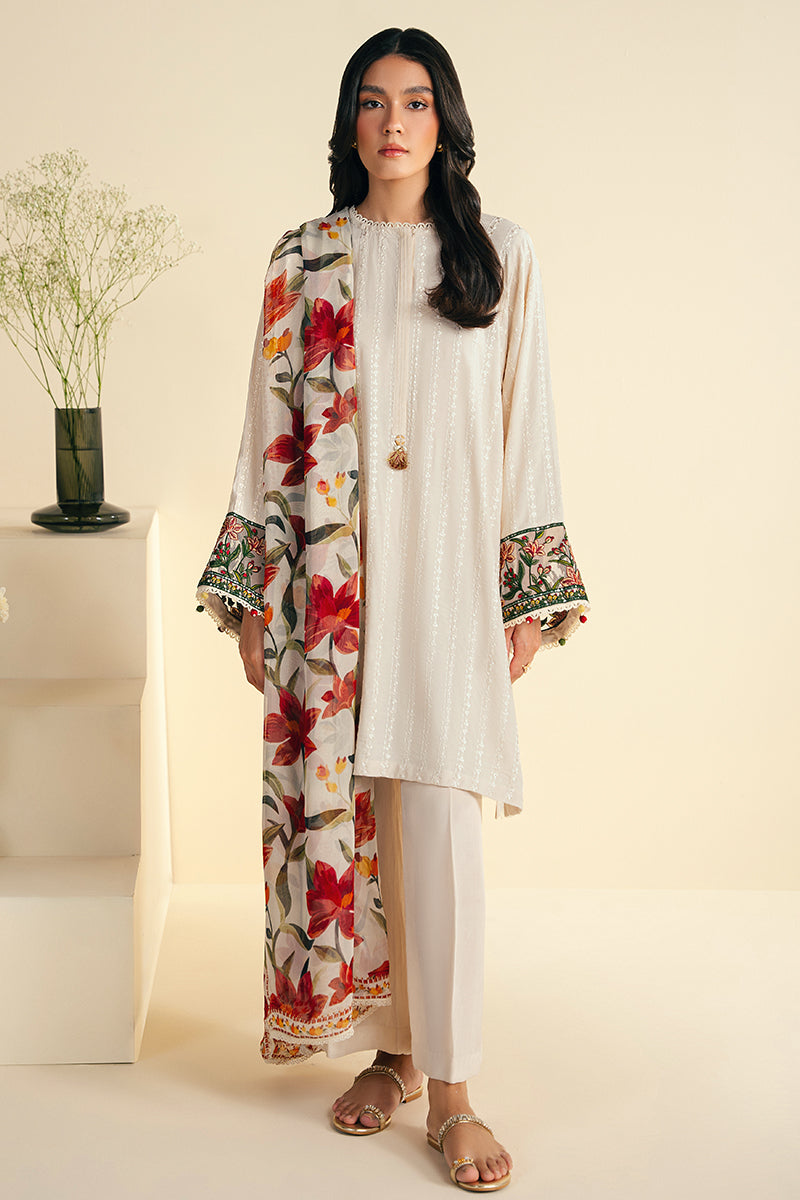 Lustrous Petal 2-Piece Set (Shirt & Dupatta) - Elegant Indian Ethnic Wear for Women, Perfect for Weddings, Festivals & Special Occasions