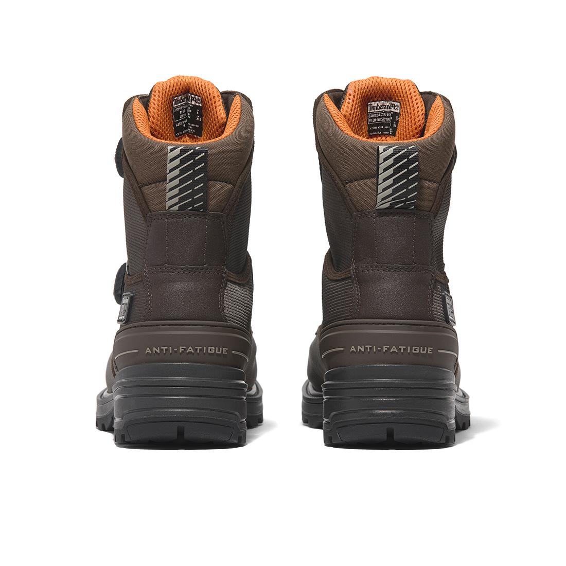 Magnitude 8 Inch Waterproof Composite Toe Work Boots with Boa Closure System - CSA Certified, Ballistic Nylon Construction in Dark Brown - Ideal for Construction, Warehouse & Outdoor Work Safety