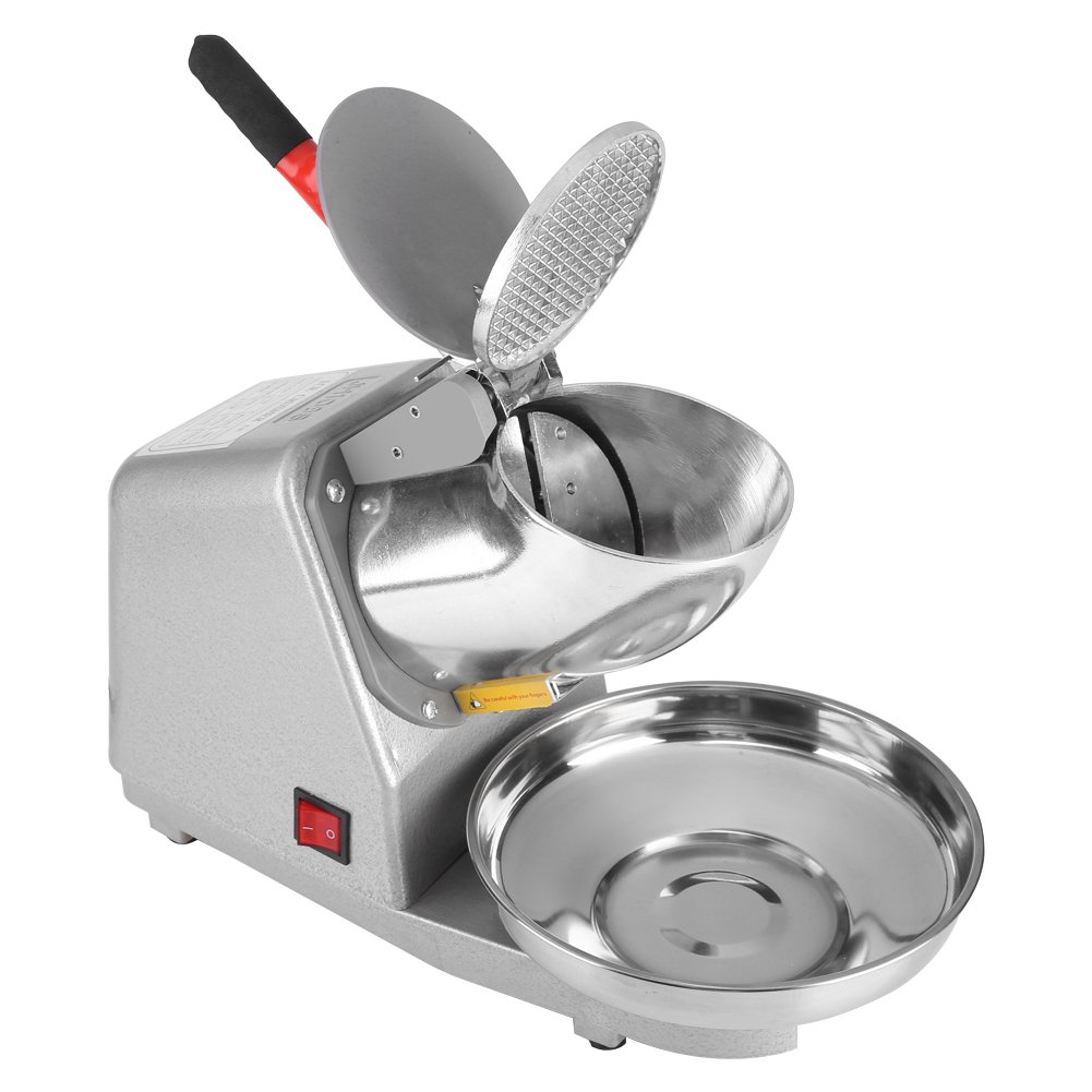 Electric Ice Crusher & Shaved Ice Maker - 110V Commercial & Household Snow Cone Machine with Stainless Steel Blades - Perfect for Parties, Events, and Summer Treats