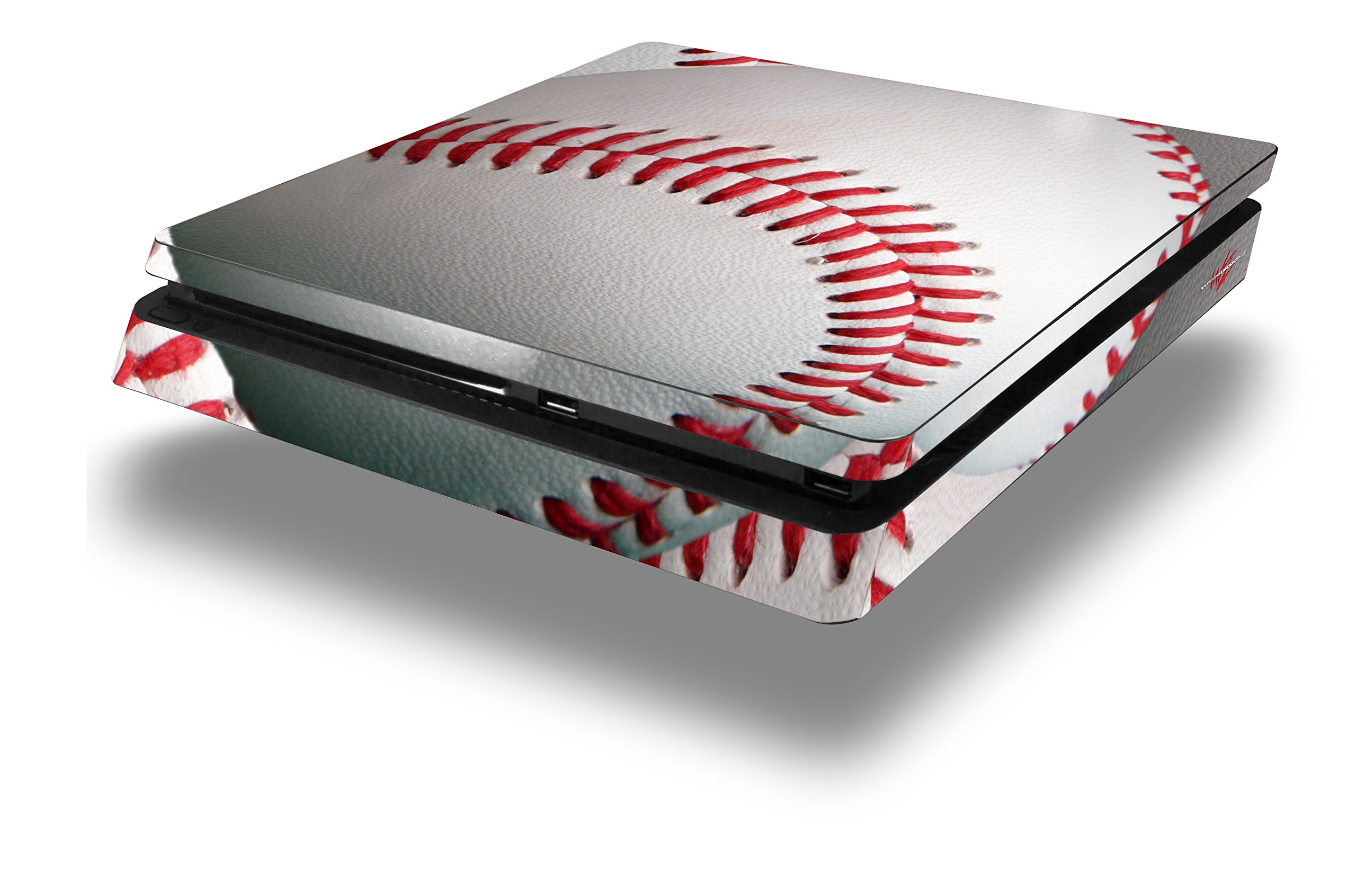 Custom Vinyl Decal Skin Wrap for Sony PlayStation 4 Slim Console - Baseball Design - Protective Cover for PS4 Slim (Console Not Included) - Perfect for Gaming Setup & Personalization