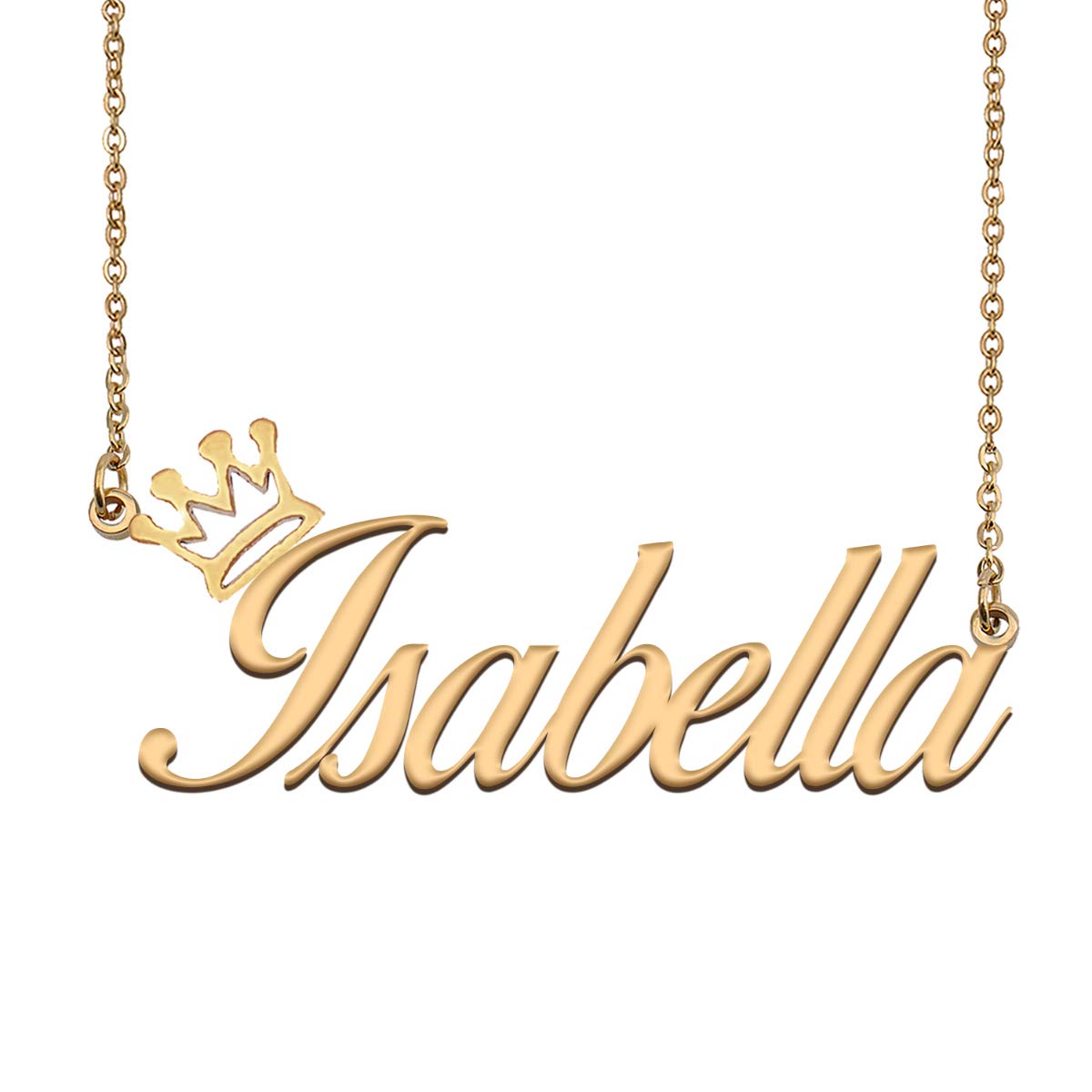 Custom Gold Name Necklace for Women - Personalized Jewelry Gift for Bridesmaids, Princess Crown Design - Perfect for Weddings, Anniversaries & Special Occasions