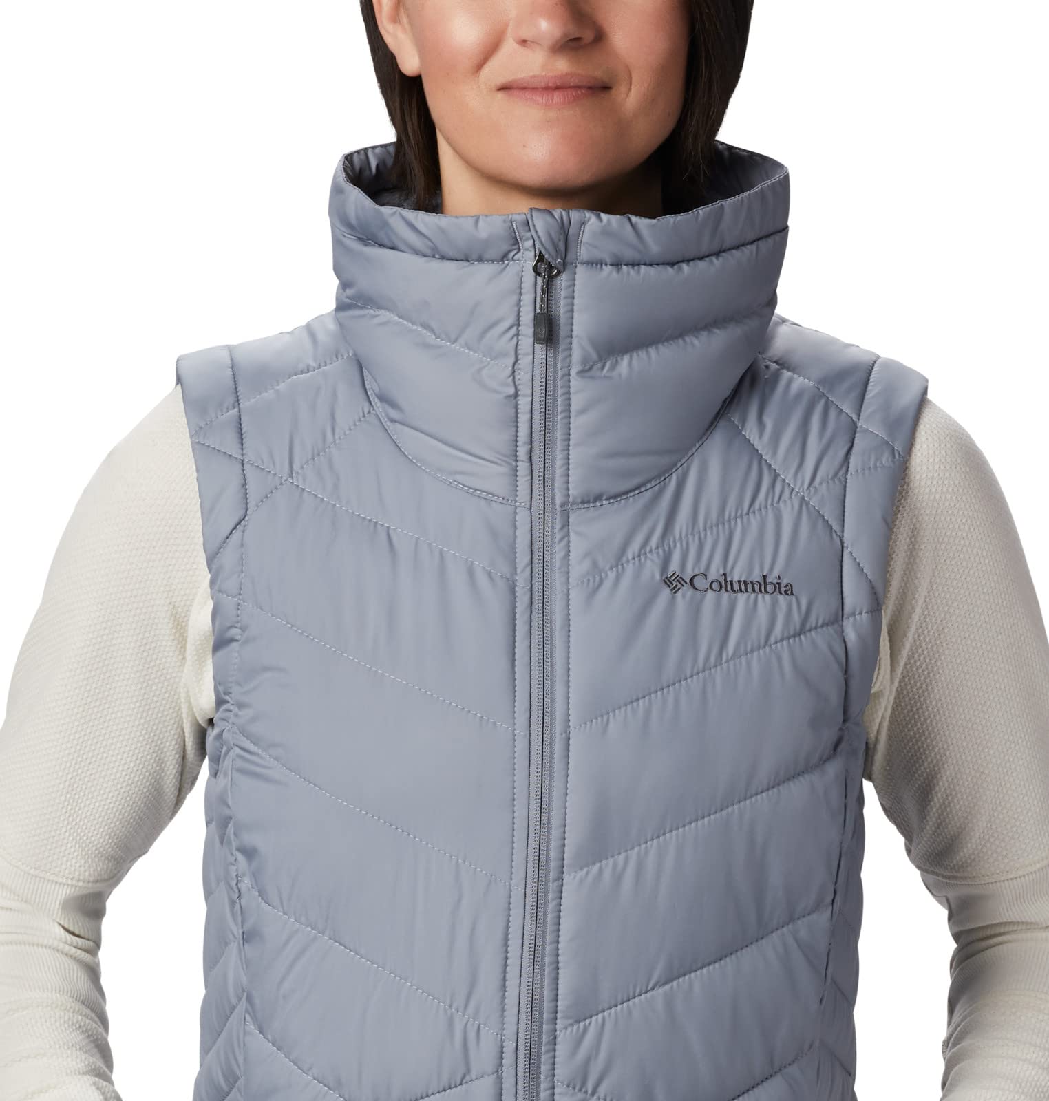 Columbia Women's Heavenly Long Vest - Lightweight Water-Resistant Puffer Vest for Outdoor Activities, Hiking & Travel