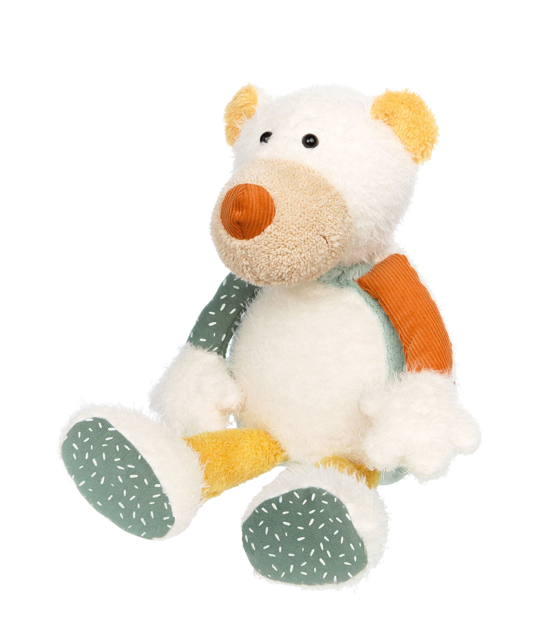 Cute Patchwork Polar Bear Plush Toy - Soft Stuffed Animal for Kids, Nursery Decor & Gift Idea | Perfect for Cuddling, Bedroom Decor & Themed Parties