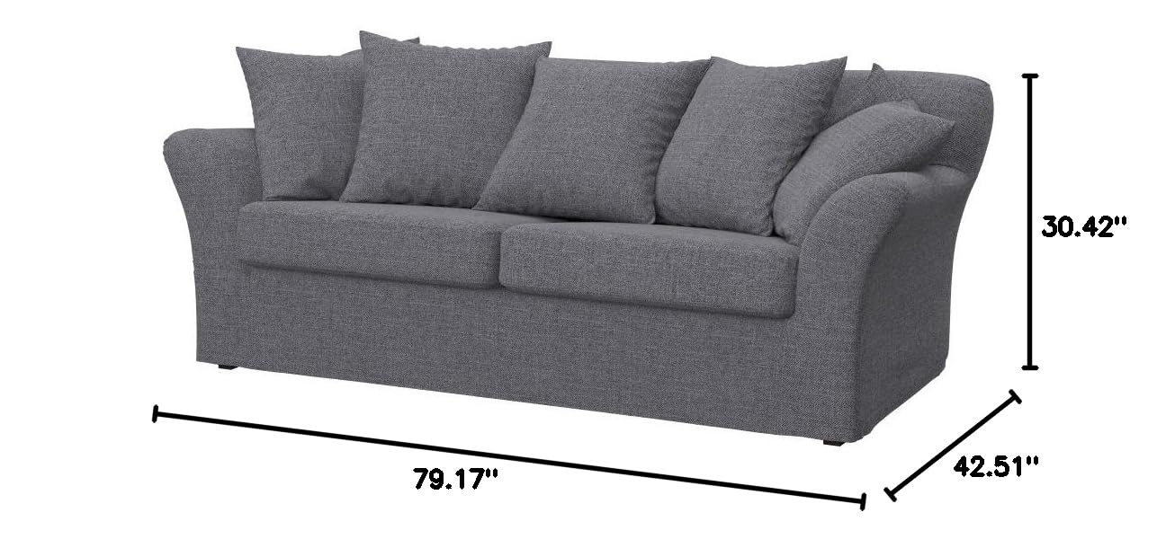 Tomelilla Sofa-Bed Replacement Cover - Natural Grey Fabric Slipcover | Perfect for Home, Office & Guest Room Furniture Protection