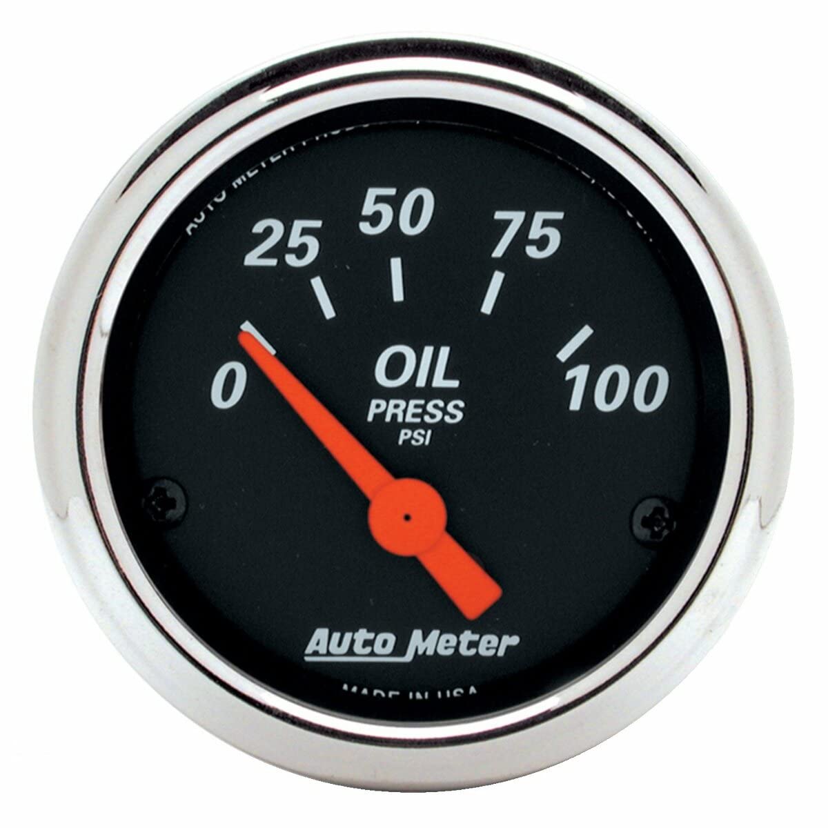 1426 Designer Black Oil Pressure Gauge - High Precision Automotive Gauge for Engine Performance Monitoring - Perfect for Cars, Trucks & Motorcycles