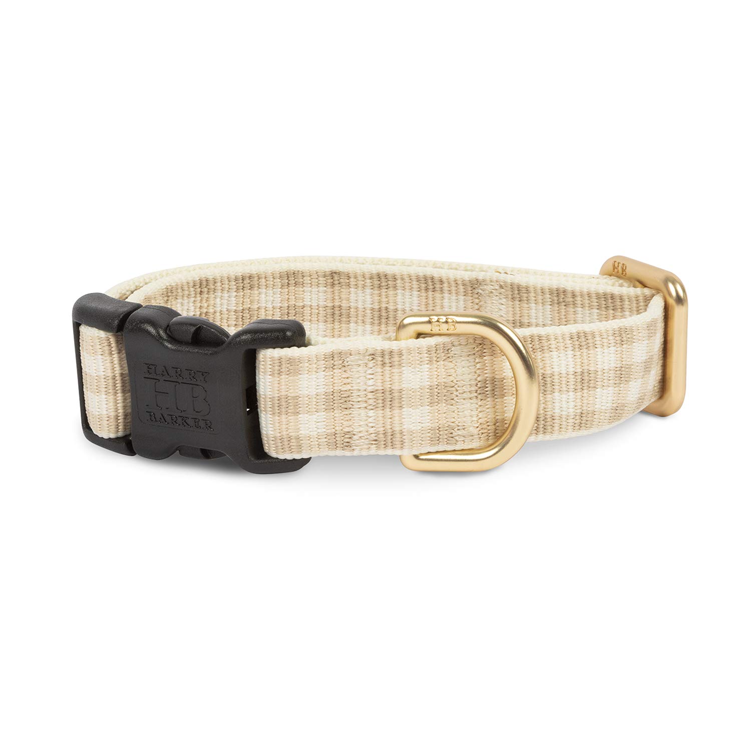 Harry Barker Farmhouse Check Dog Collar - Small Size Adjustable Pet Collar for Small Dogs | Durable & Stylish Dog Accessory for Daily Walks, Training & Outdoor Adventures