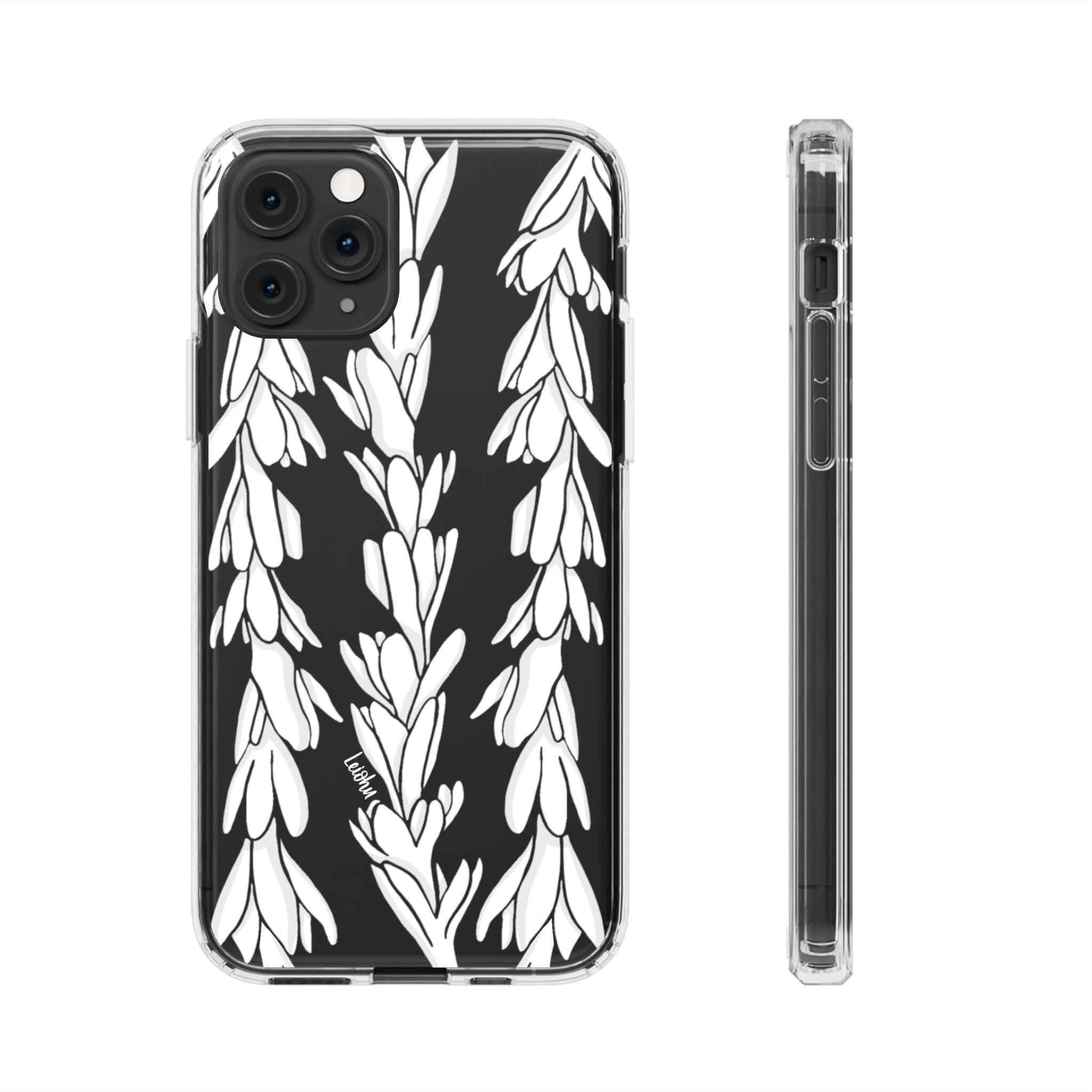 Premium Tuberose Lei Clear Phone Case - Shatterproof & Slim Design for iPhone & Samsung | Perfect for Hawaiian Luau, Beach Parties & Tropical Vacations