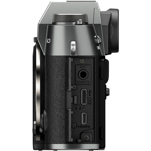 FUJIFILM X-T50 Mirrorless Digital Camera - Charcoal Silver | 26.1MP APS-C Sensor, 4K Video, Compact & Lightweight for Travel & Street Photography