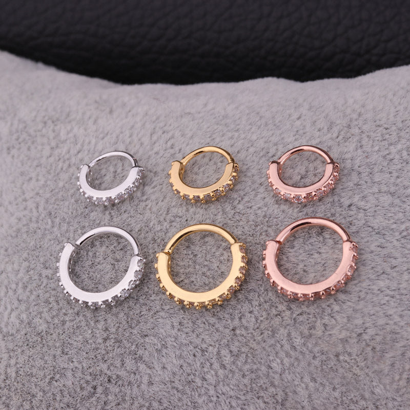 18K Rose Gold 20G Dainty Nose Ring Clicker Hoop - Elegant Nose Piercing Jewelry for Women | Perfect for Everyday Wear, Special Occasions & Gifts | ER8507