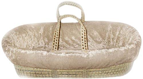 Premium Baby Doll Moses Basket with Crocodile Design - Soft & Cozy Chardonnay Color - Perfect for Nursery Decor, Newborn Photo Props & Gift Ideas