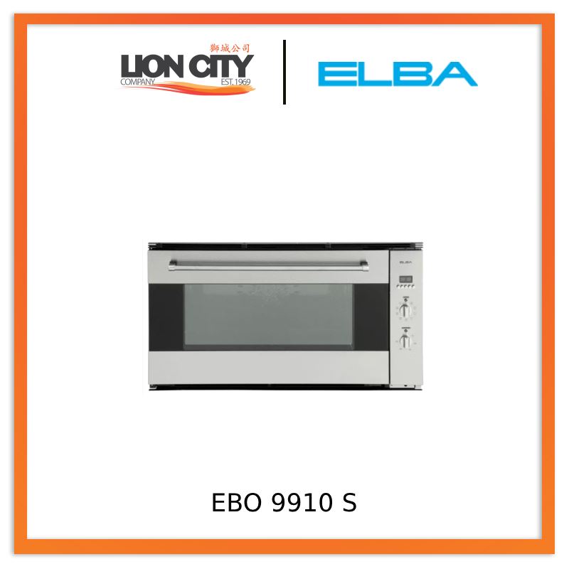 Elba EBO 9910 S 90cm Built-In Electric Oven - Stainless Steel, 5 Cooking Functions, Energy Efficient - Perfect for Modern Kitchens, Baking & Roasting