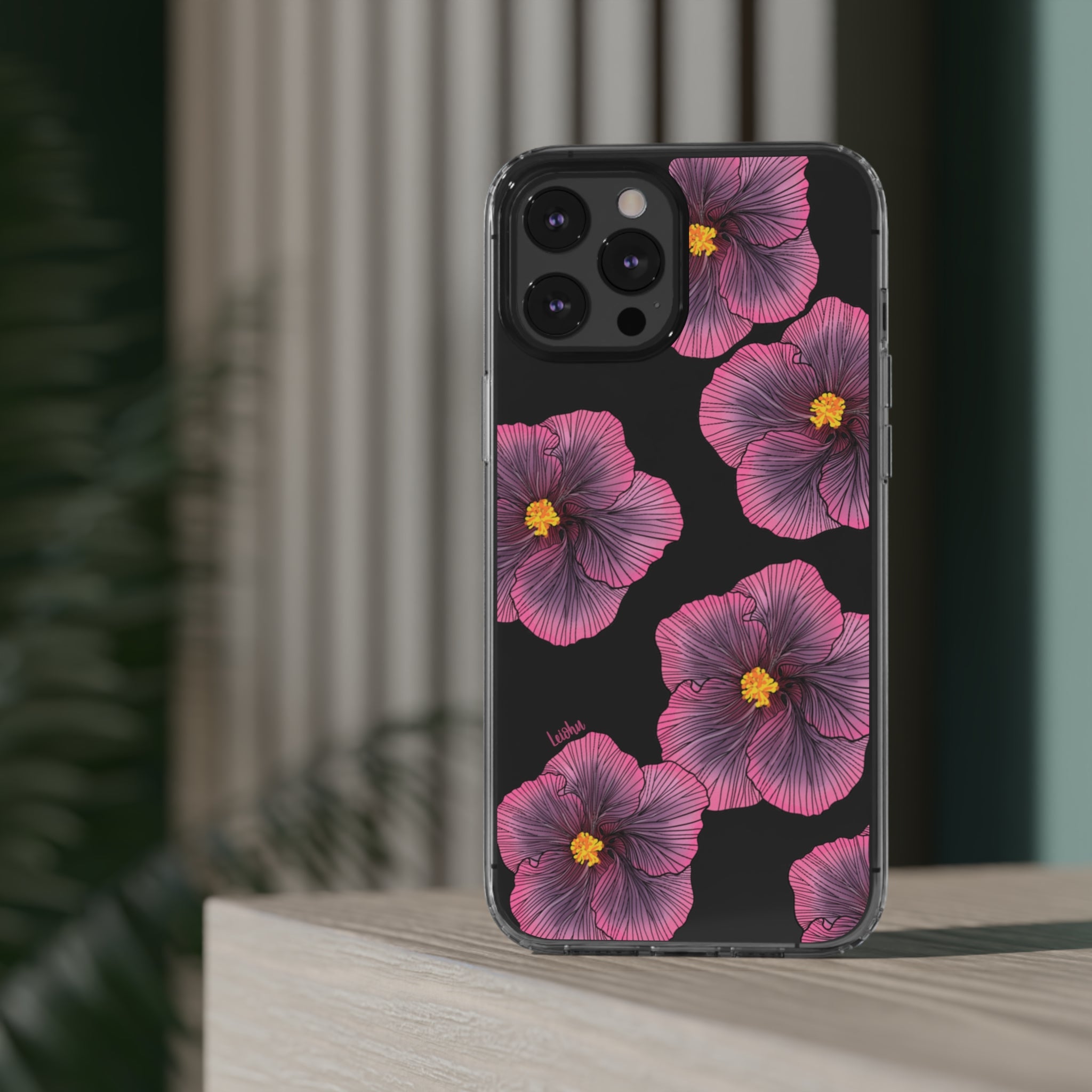 Sunset Hibiscus Clear Phone Case - Durable Protective Cover for iPhone & Samsung | Perfect for Everyday Use, Travel & Outdoor Activities