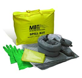 5 Gallon Yellow Plastic Bag Spill Kit (4 Pack) - Absorbent Hazardous Material Containment for Oil, Chemical & Workplace Safety | Ideal for Garages, Labs & Industrial Use