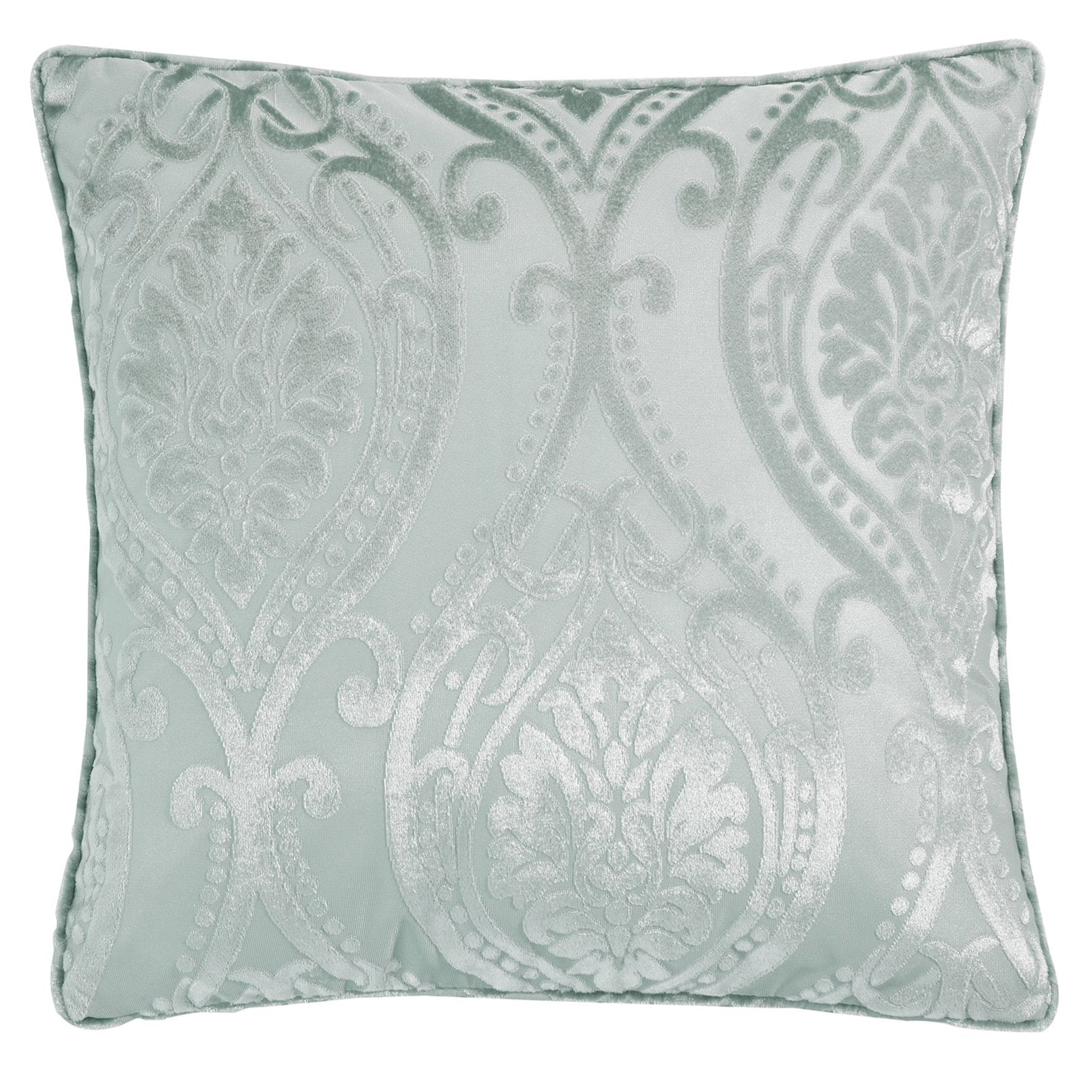 Luxury Chateau Cushion Cover - Duck Egg Blue Velvet Pillow Case for Sofa & Bed - Home Decor for Living Room, Bedroom, and Nursery