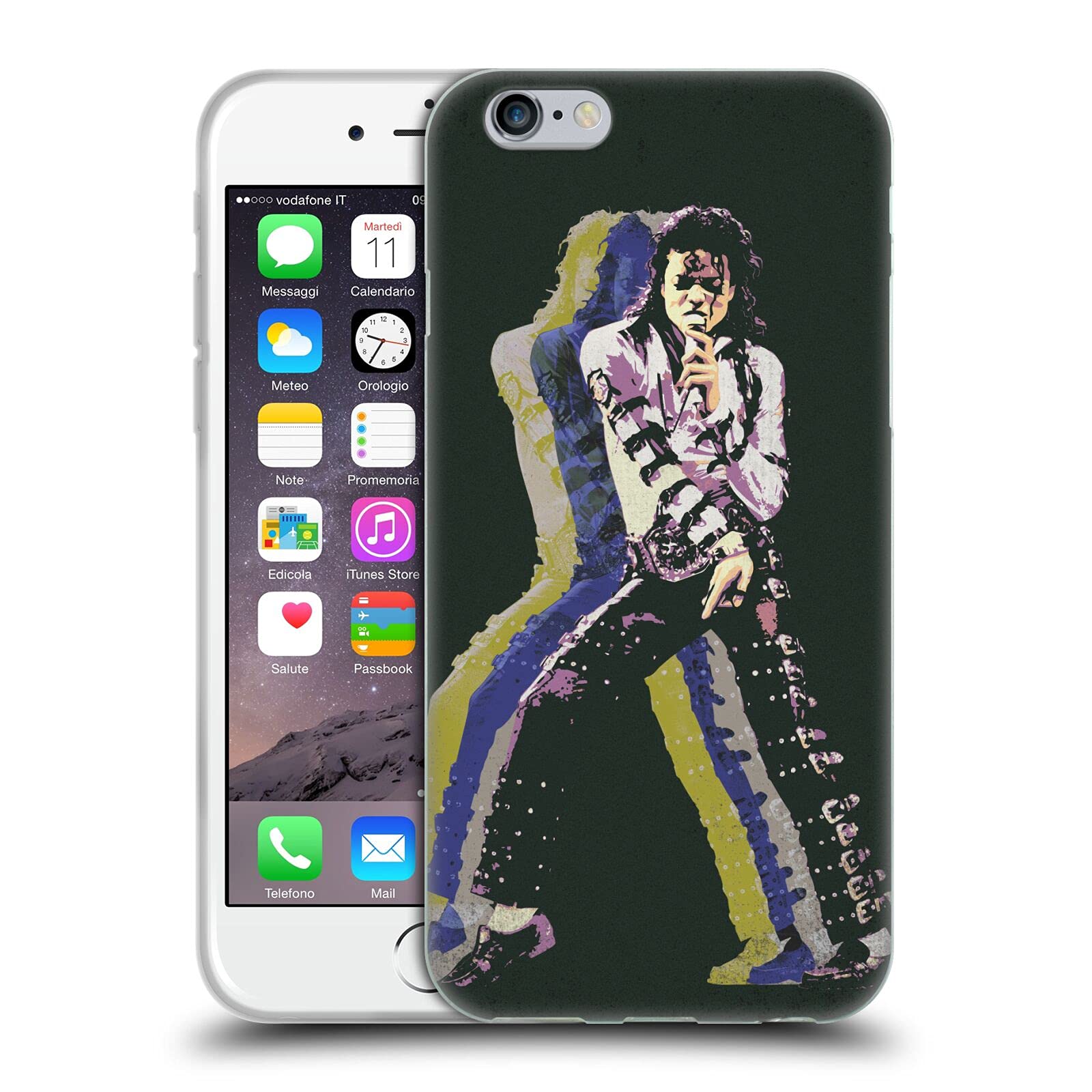Official Michael Jackson Bad Tour Vintage Art Soft Gel Case for Apple iPhone 6/6s - Retro Music Fan Gift, Concert Memorabilia, Perfect for MJ Collectors & 80s Pop Culture Enthusiasts