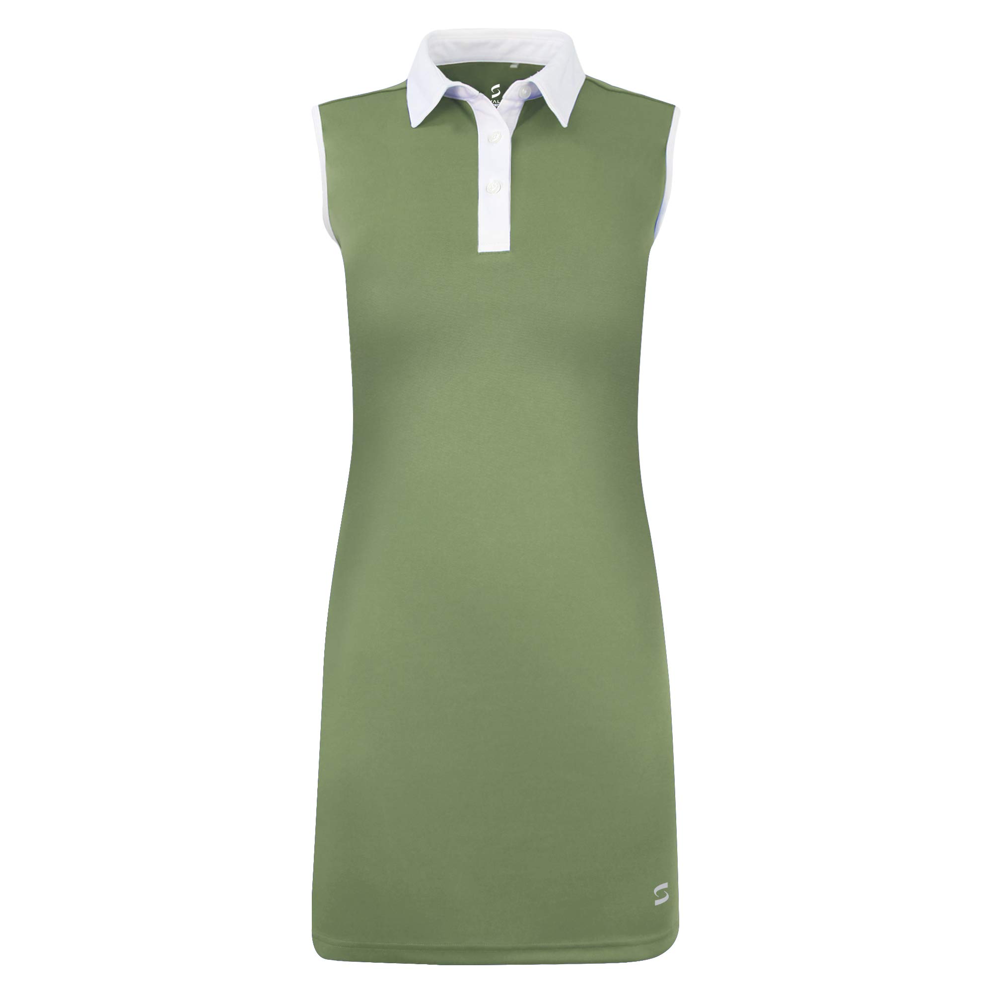 Women's Sleeveless Polo Sports Dress - Breathable Athletic Golf & Tennis Dress in Azure Blue, XX-Large - Perfect for Golfing, Tennis Matches & Summer Outdoor Activities