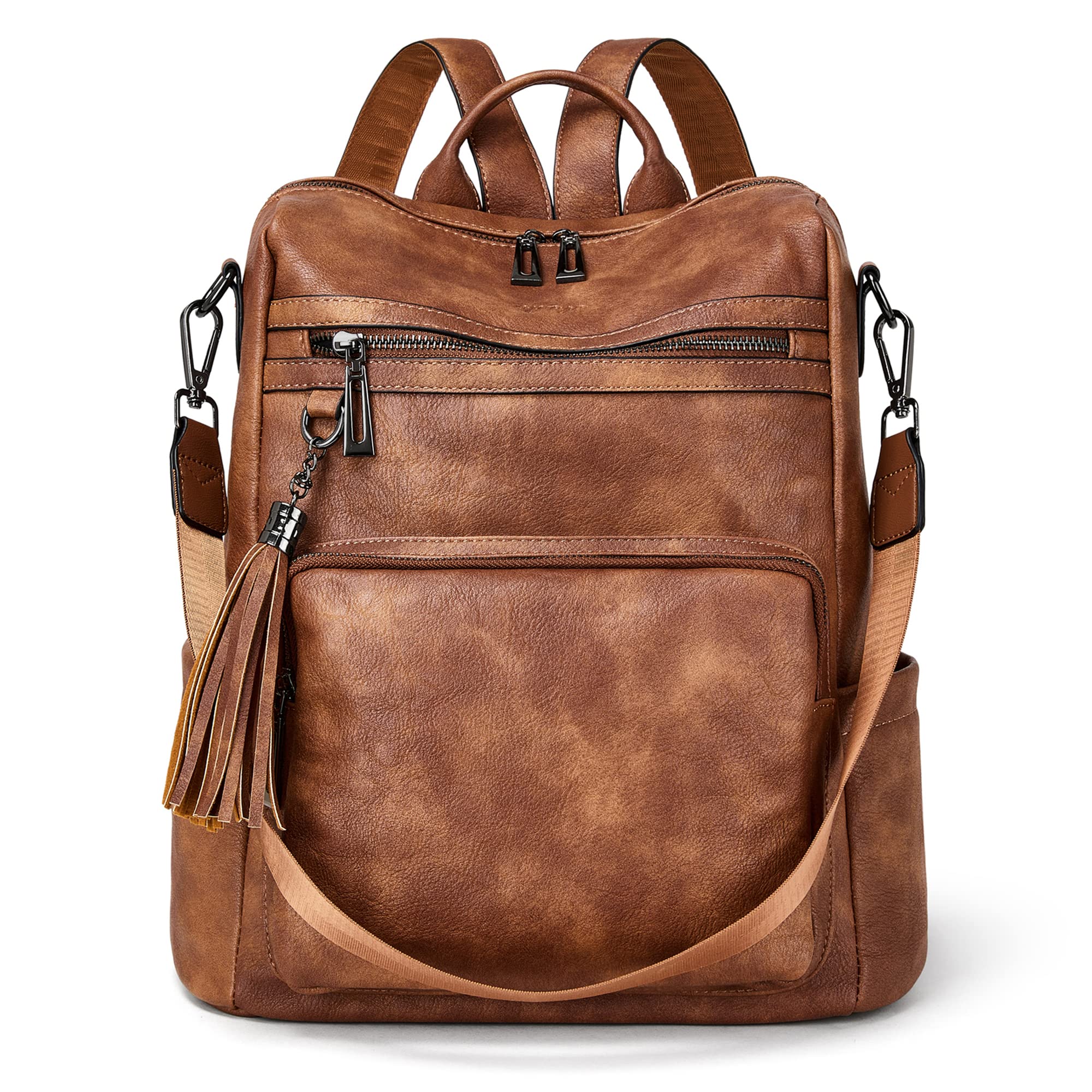 OPAGE Leather Backpack Purse for Women - Stylish Convertible Travel Bag for Work & Outings