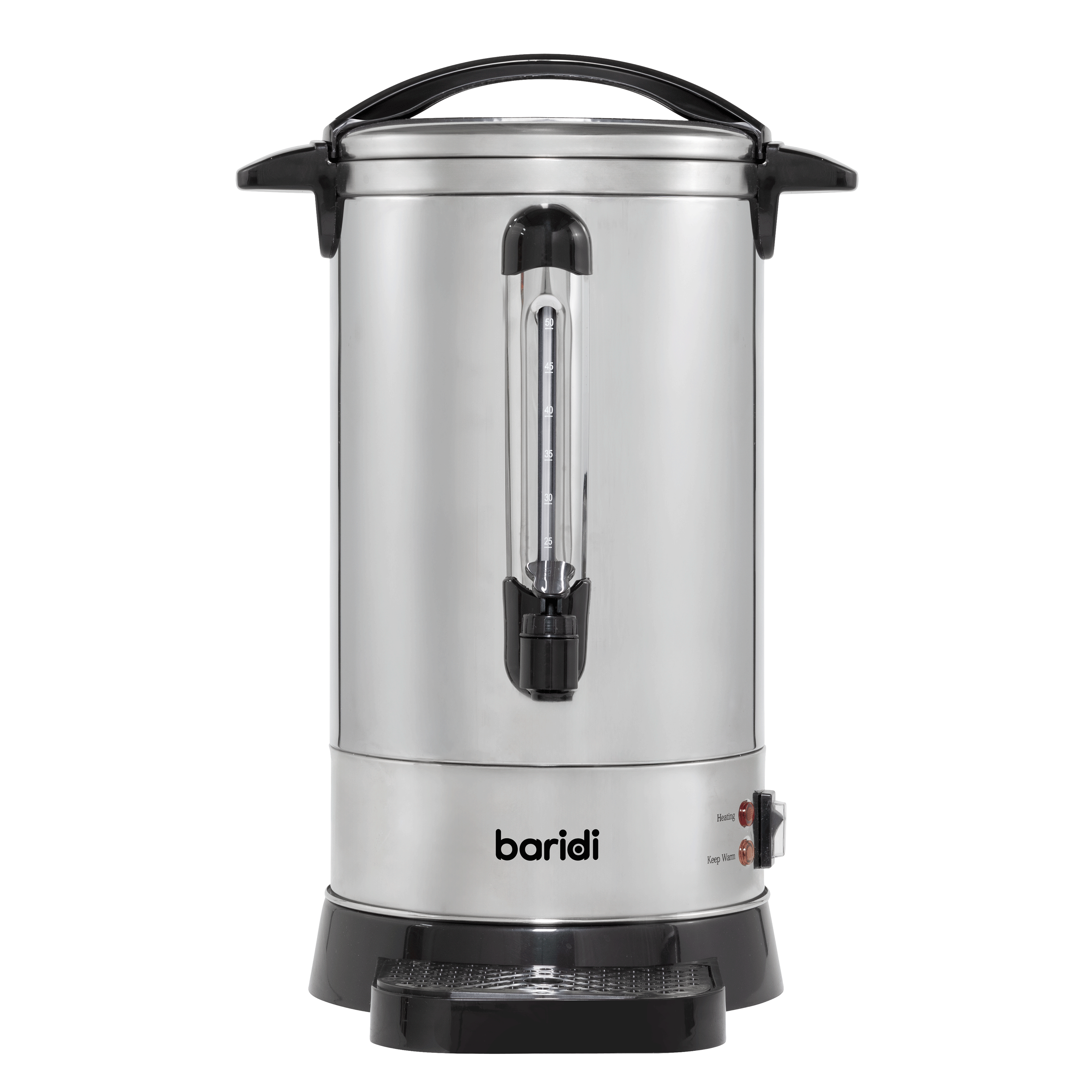 Baridi 10L Stainless Steel Hot Water Boiler & Tea Urn with Drip Tray - Keep Warm Function for Coffee, Tea & Catering - Perfect for Restaurants, Cafes & Events