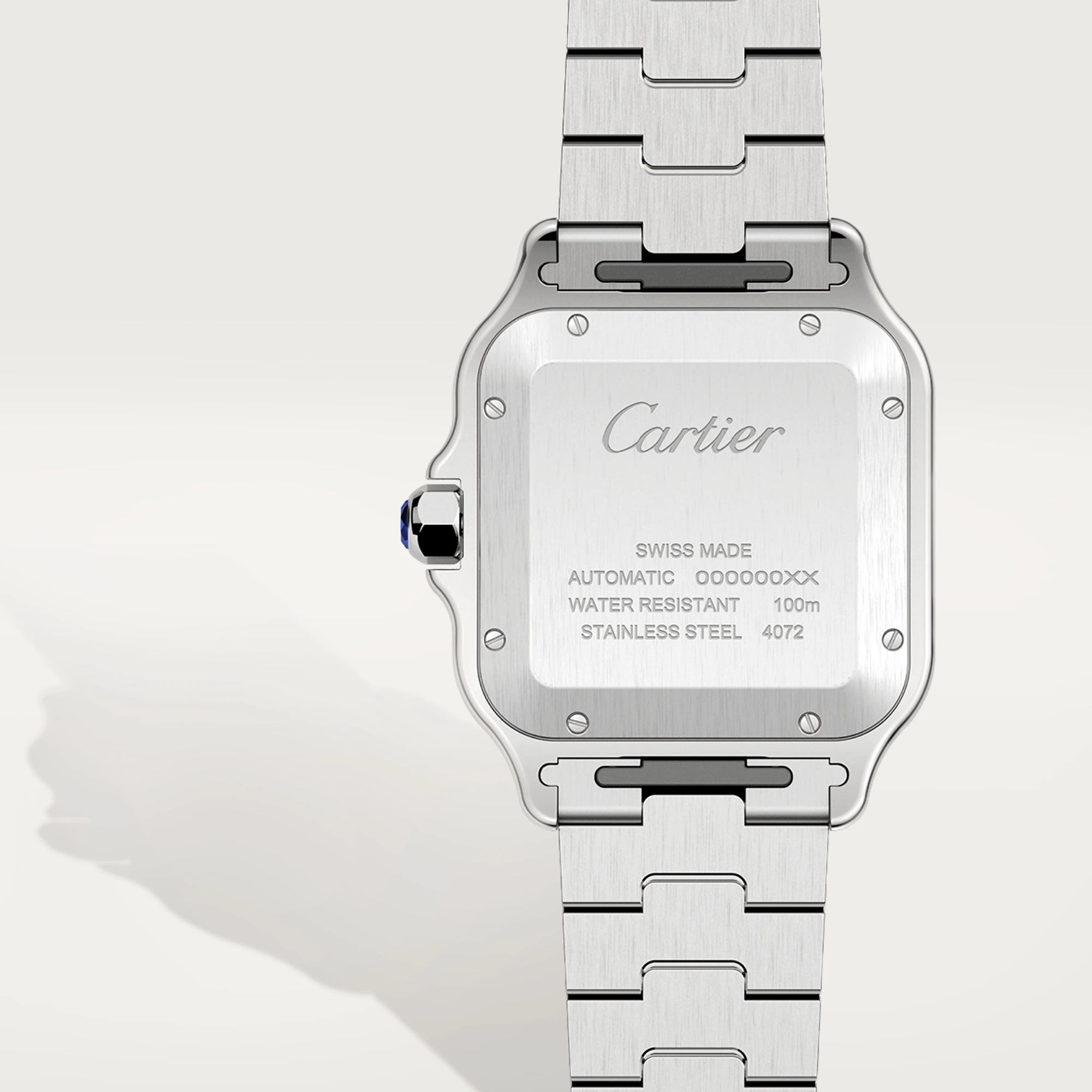 Cartier Santos Stainless Steel Men's Watch - Luxury Swiss Automatic Timepiece for Business & Formal Occasions | Waterproof & Scratch-Resistant