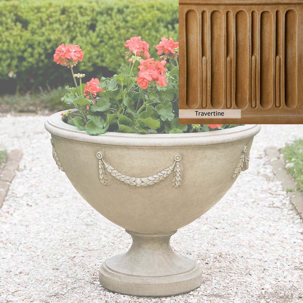 Campania International Williamsburg Neoclassic Urn - Large Outdoor Garden Planter, Classic Antique-Style Resin Urn for Patio, Porch & Landscaping Decor - Perfect for Flowers, Plants & Home Décor