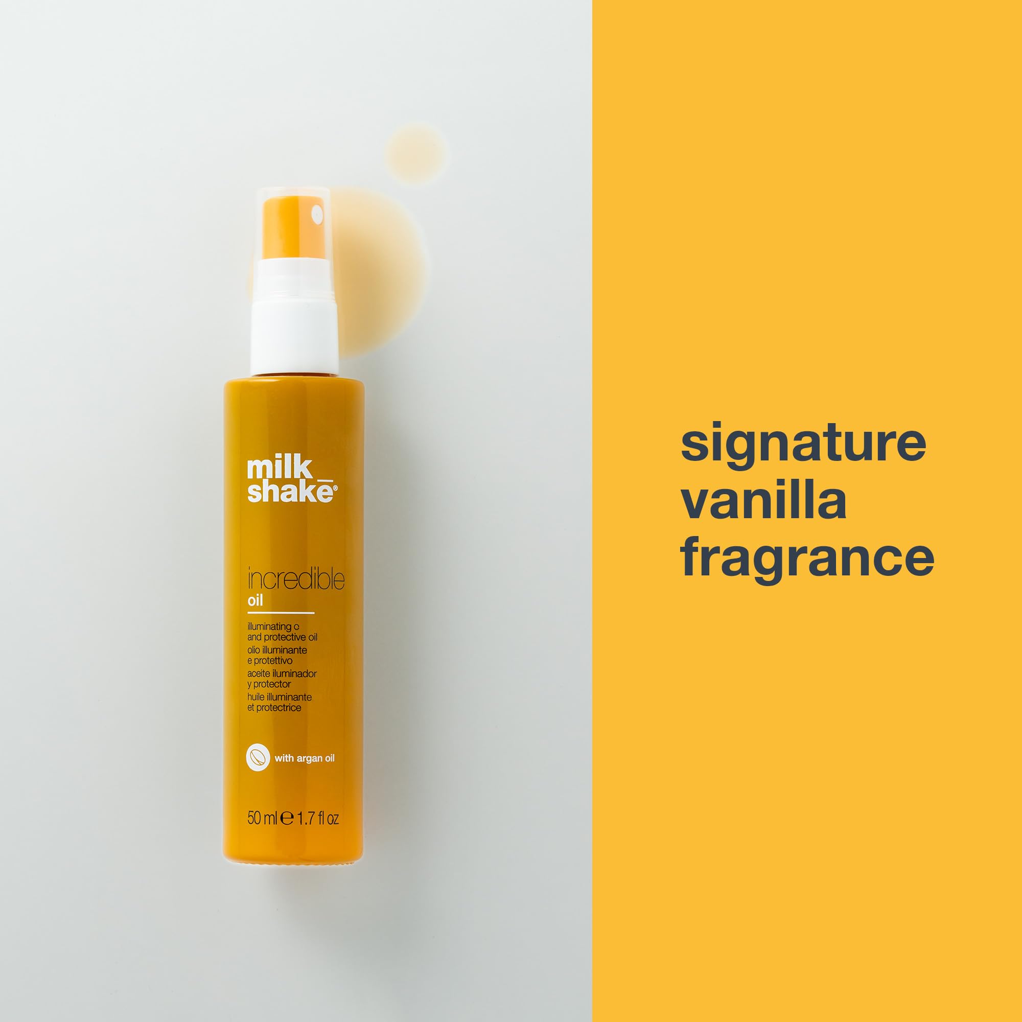 Milk Shake Incredible Oil - Illuminating & Protective Hair Oil for Shine, Softness & Lightweight Feel - 1.7 fl oz (50ml) - Perfect for Damaged Hair, Styling & Heat Protection