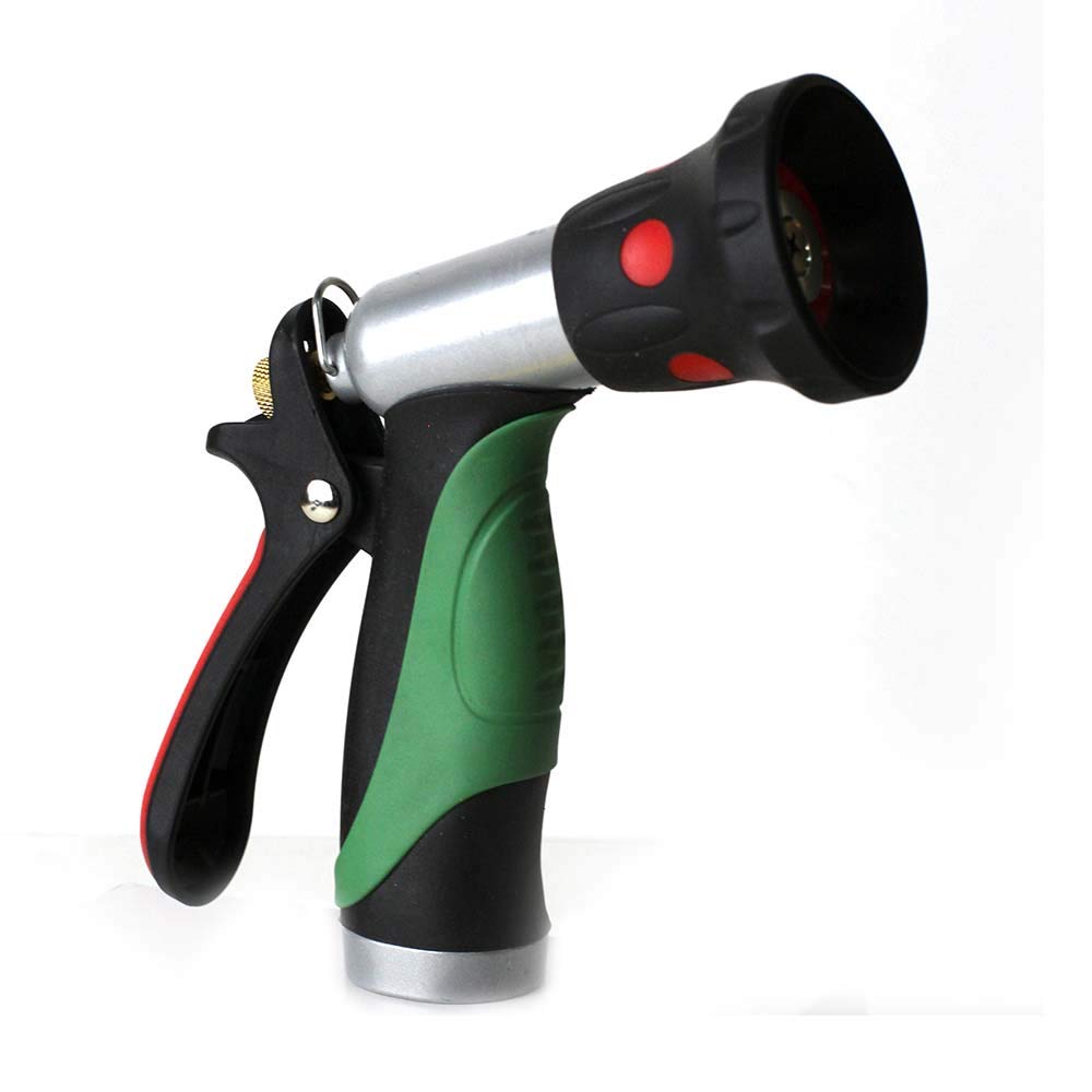 Fireman Metal Nozzle with Back Trigger - Heavy Duty Fire Hose Nozzle for Firefighting, Garden & Industrial Use - Durable Brass Construction for Emergency & Watering Applications