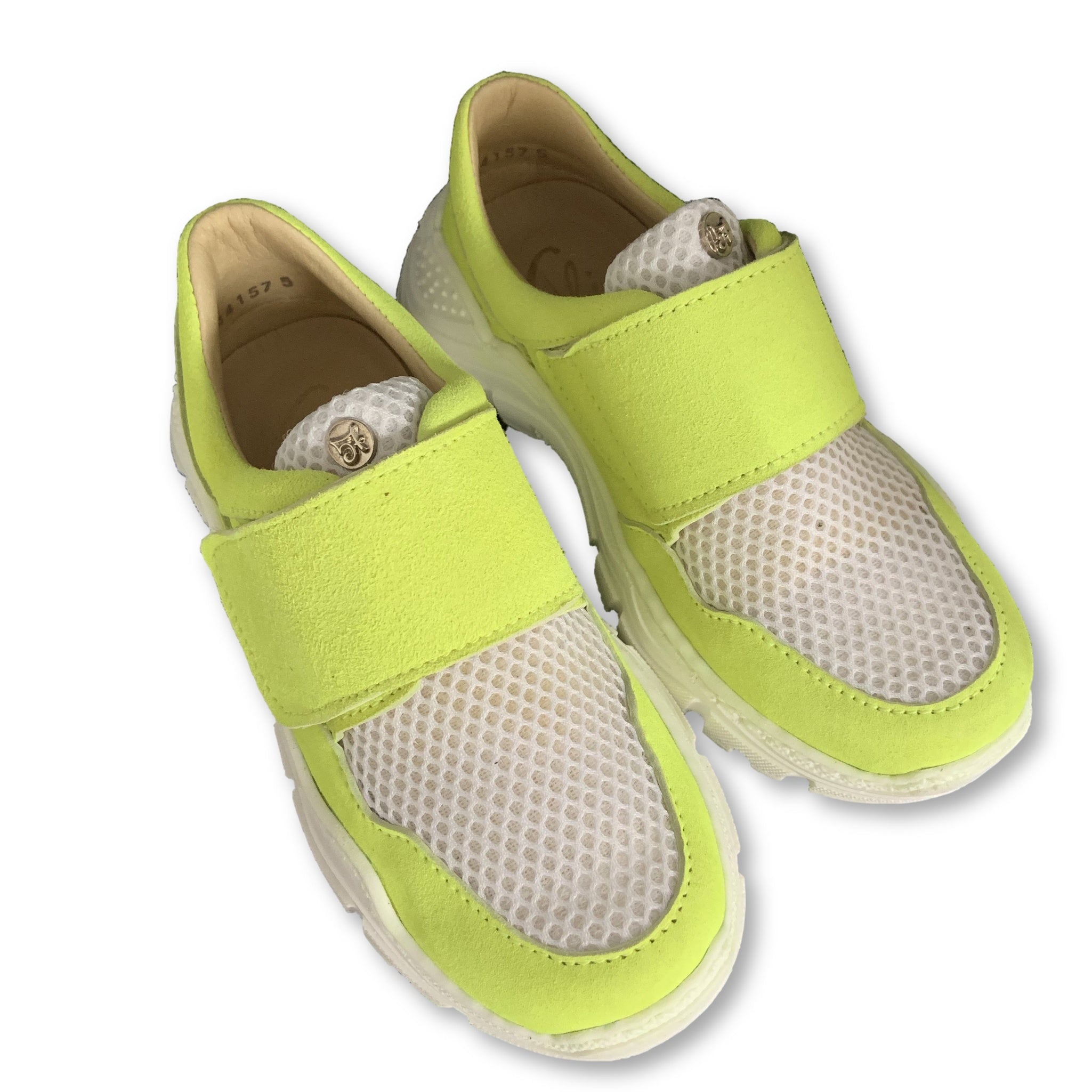 Neon Yellow and White Gauze Sneakers - Lightweight Breathable Casual Shoes for Women & Men | Perfect for Running, Walking, Gym, and Everyday Wear