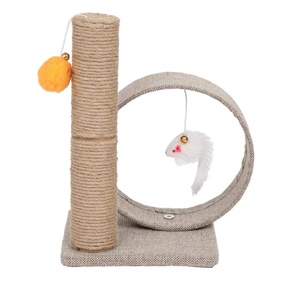 Premium Cat Tree Tower with Linen Circular Ring - Multi-Level Climbing Play Toy for Cats & Small Dogs | Durable Pet Furniture for Indoor Play, Scratching & Relaxation | Perfect for Apartments & Pet Lovers