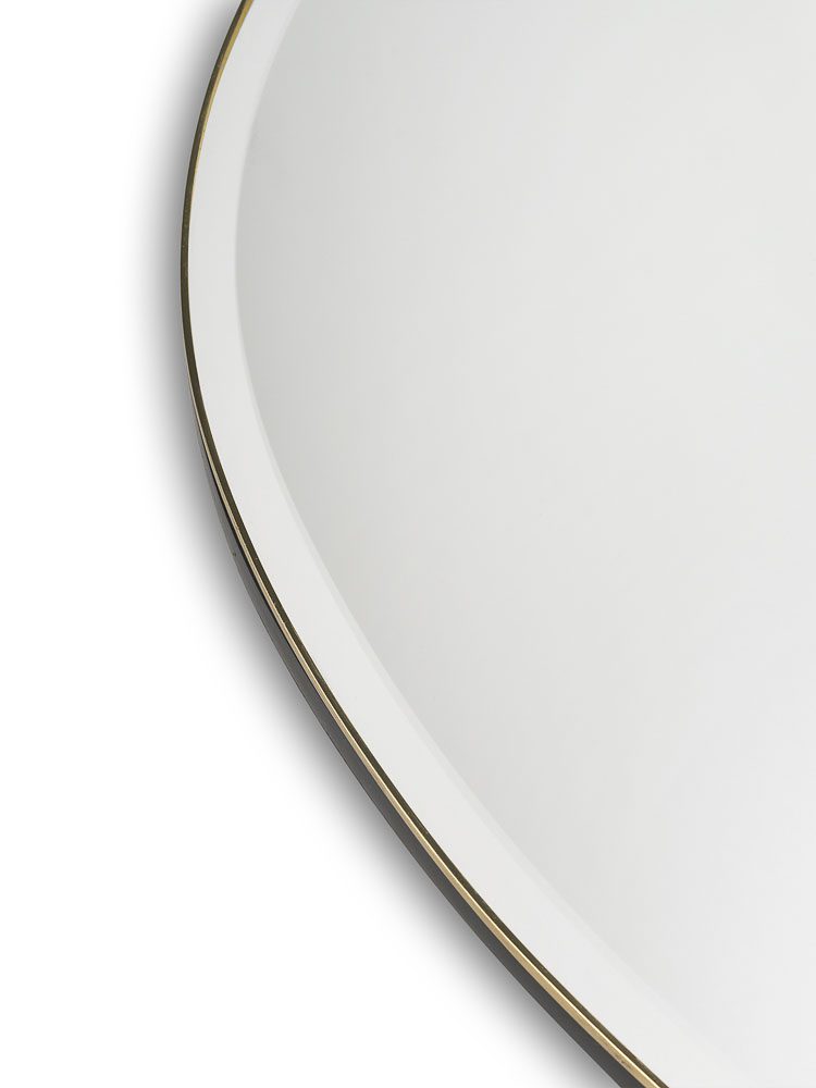 FERM LIVING Pond Mirror XL - Large Round Brass Wall Mirror for Bathroom, Living Room & Bedroom Decor - Elegant Home Accent for Modern Interior Design