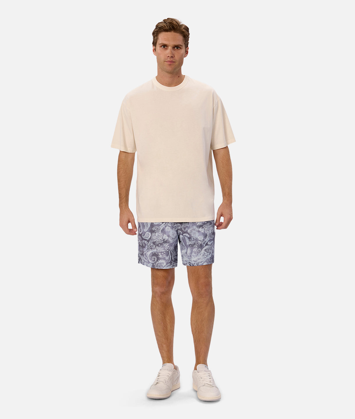 Martino Swim Shorts for Men - Quick-Dry, Comfortable Navy & Light Blue Swim Trunks - Perfect for Beach, Pool & Summer Vacations