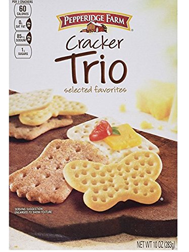 Pepperidge Farm Trio Crackers - Variety Pack of 6 (10 oz Boxes) | Perfect for Snacking, Lunch Boxes & Party Platters