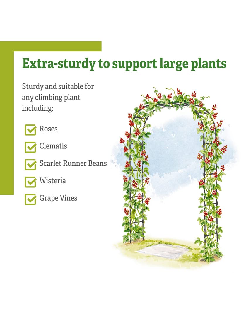 Sturdy Titan Arch Arbor Garden Trellis for Climbing Plants, Vines & Flowers - 96